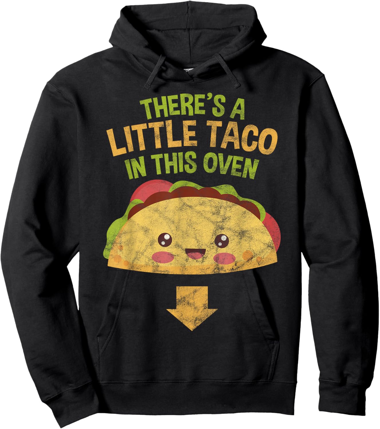 Gender Reveal Pregnancy Baby Cinco De Mayo Little Taco Gift Hoodie - Hoodie | Black