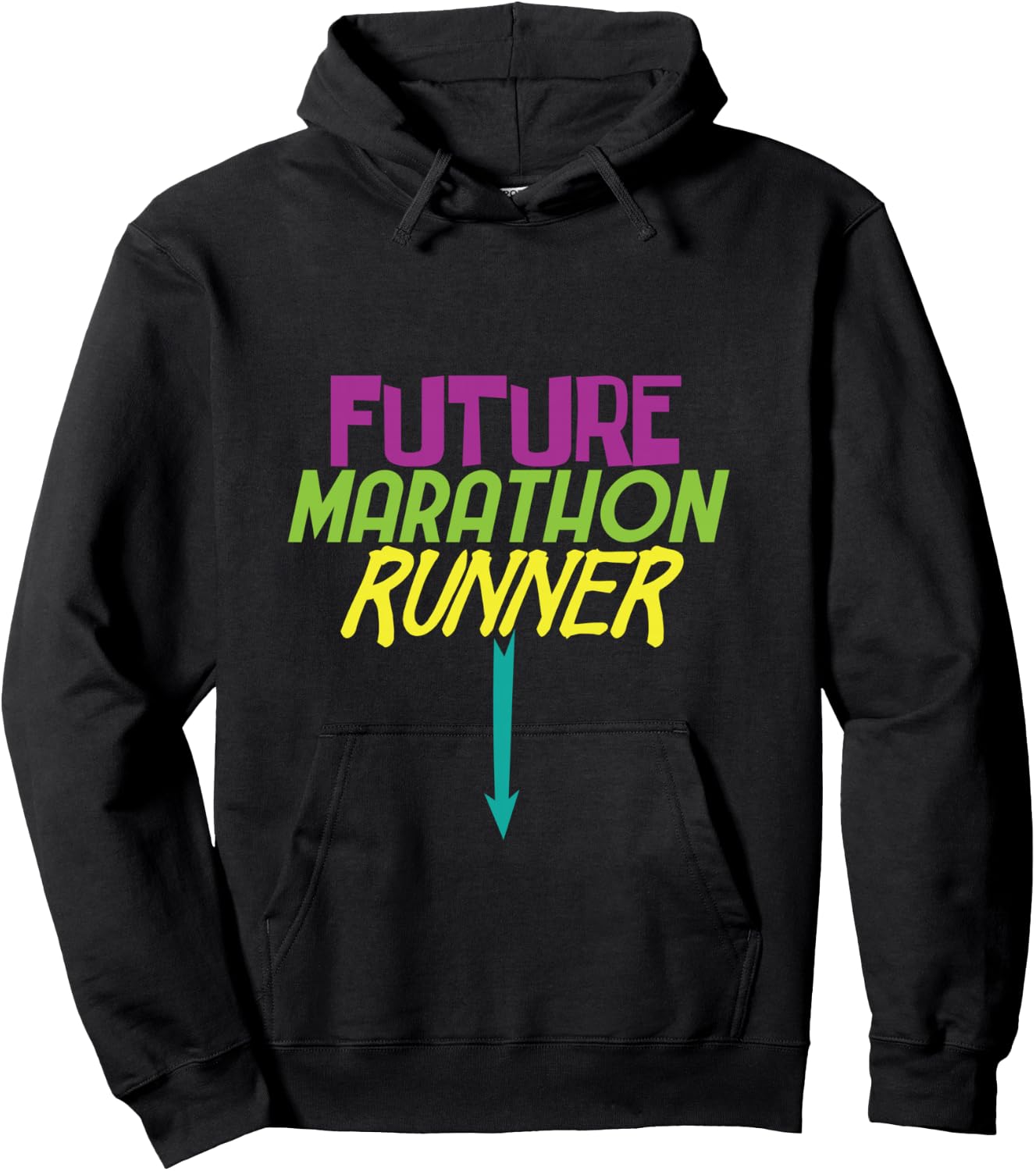 Pregnancy Gift Future Marathon Runner Baby Shower Hoodie - Hoodie | Black