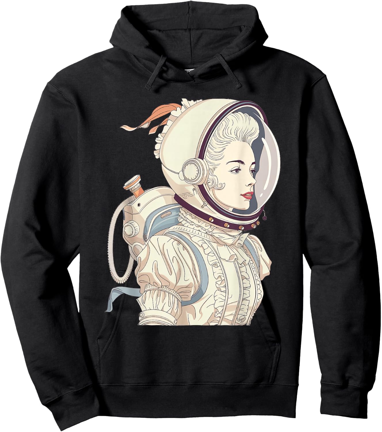 Marie Antoinette As An Astronaut Hoodie - Hoodie | Black