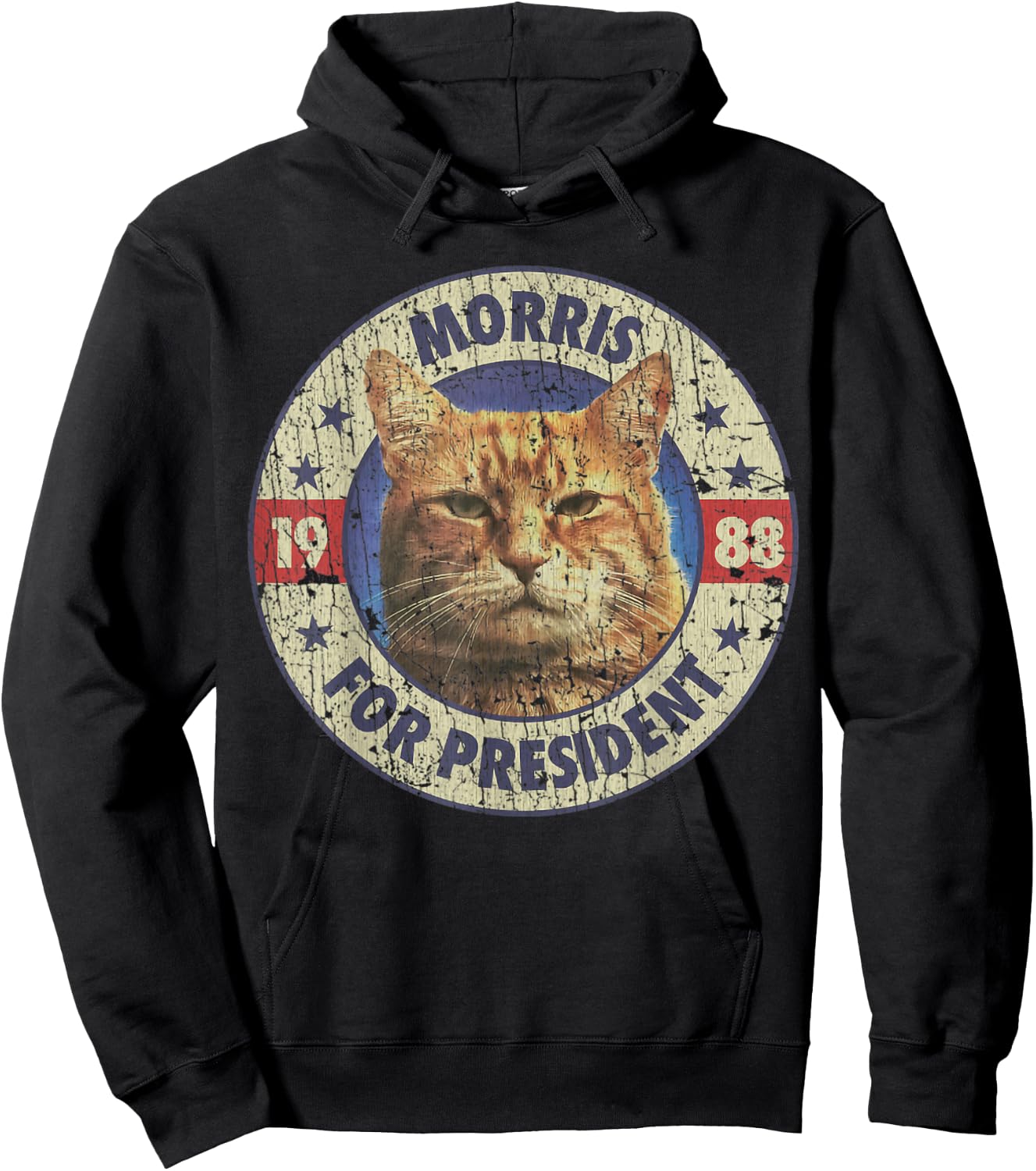 Morris For President Vintage 1988 Cat Lover Hoodie - Hoodie | Black