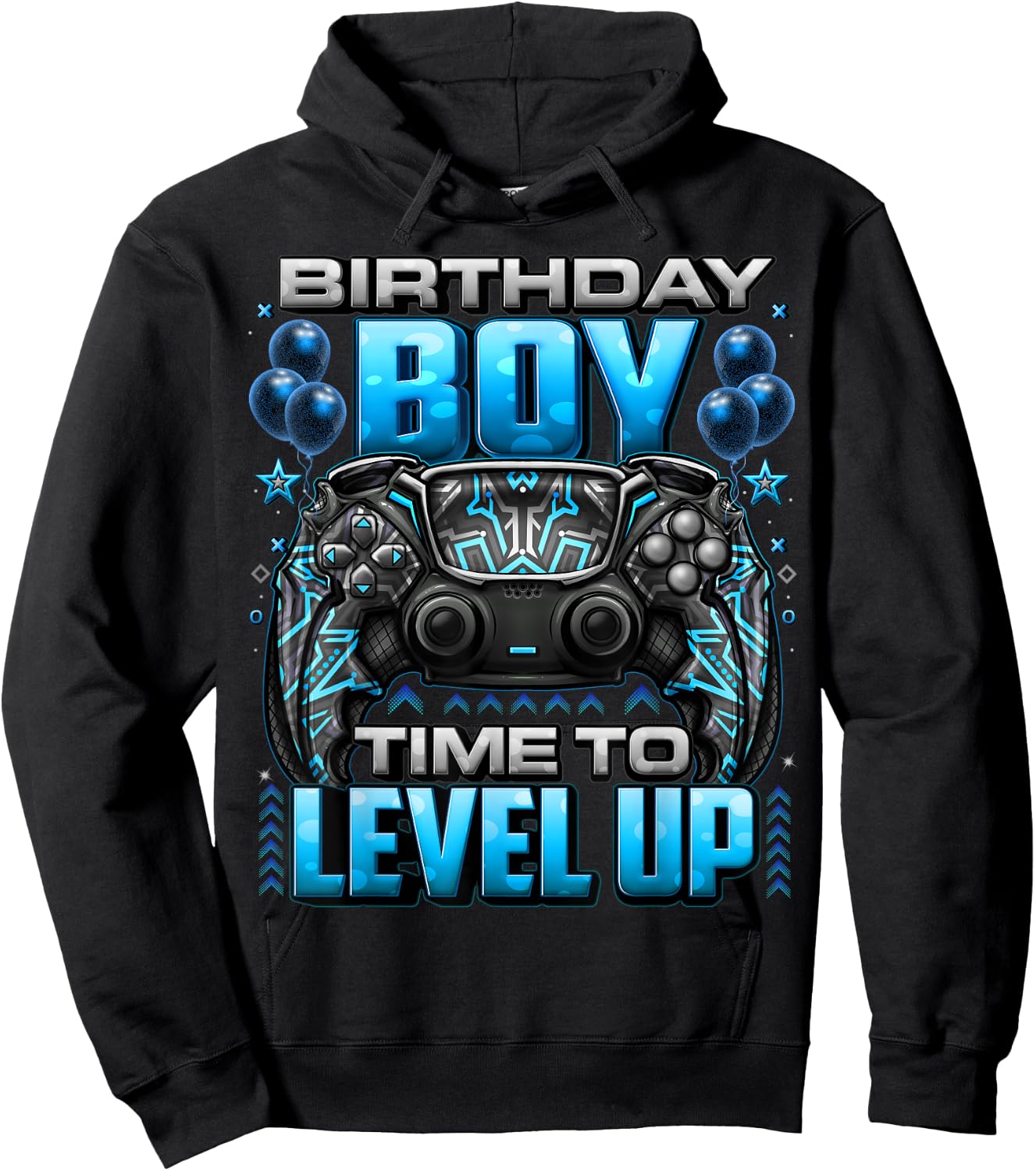 Birthday Boy Time to Level Up Shirt Video Gamer Birthday Boy Hoodie - Hoodie | Black
