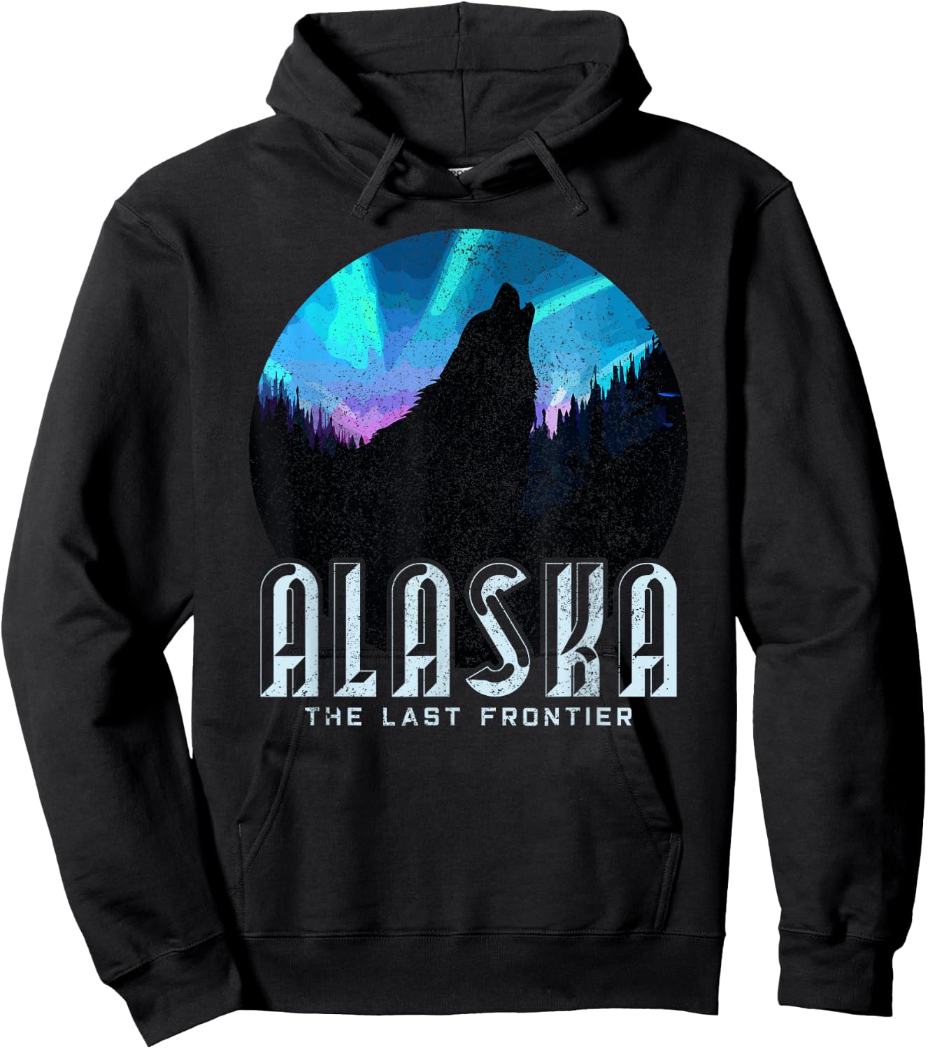 Alaska - Wolf The Last Frontier Nature Souvenir Gift Hoodie - Hoodie | Black
