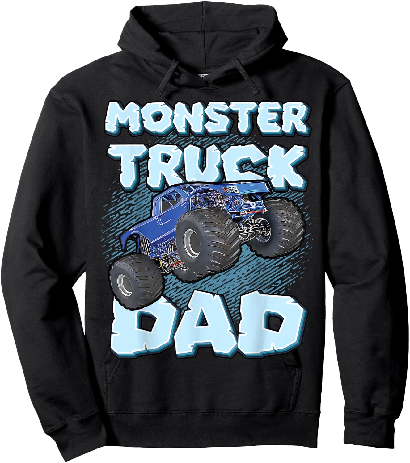 Monster Truck Dad For Fathers Daddy Cool Funny Monster Truck Hoodie - Hoodie | Black