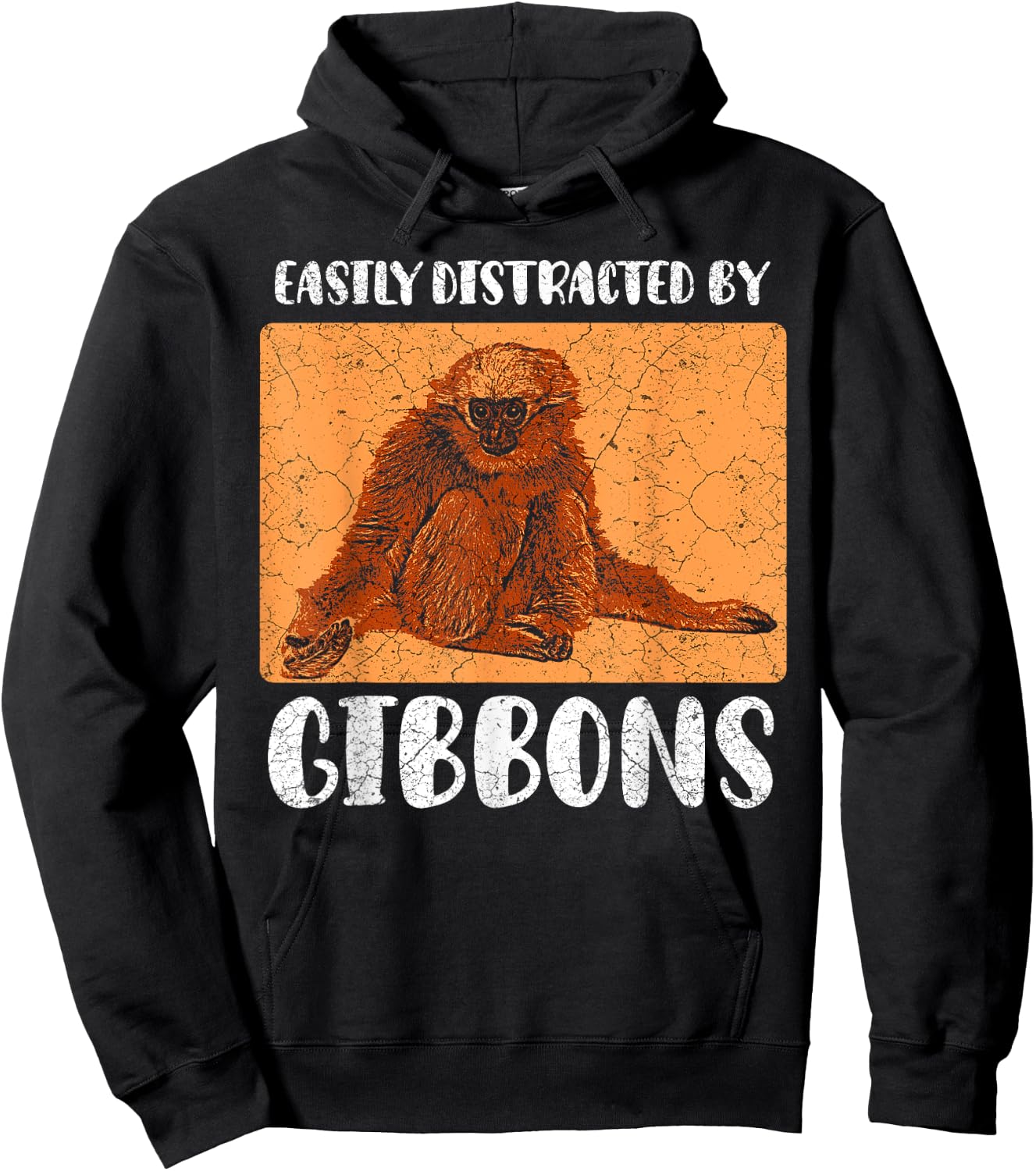 Gibbon Ape Monkey Funny Hoodie - Hoodie | Black