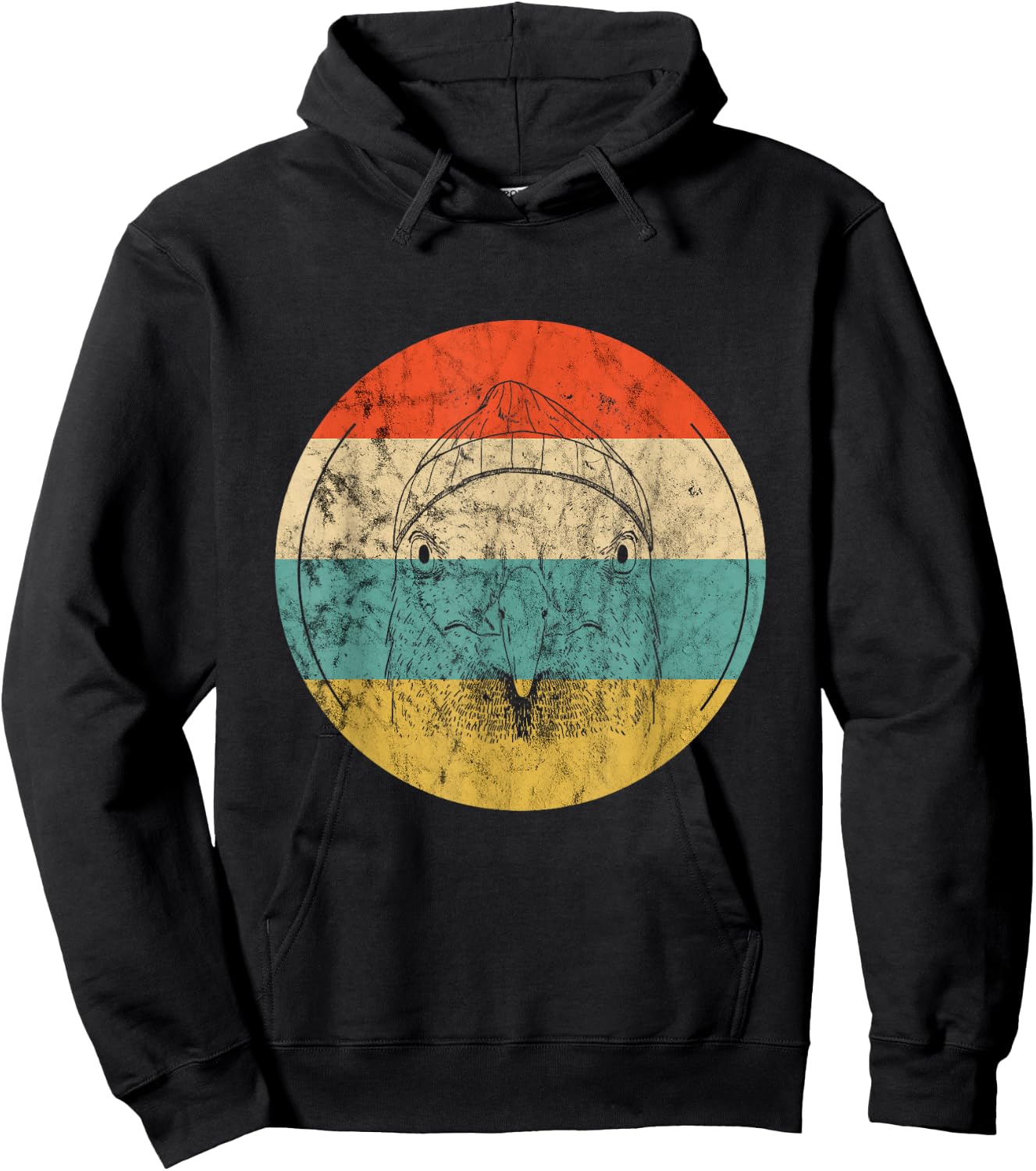Seagull Retro Vintage Sailor Gull Seagull Lover Beach Bird Men Women Kids Hoodie - Hoodie | Black