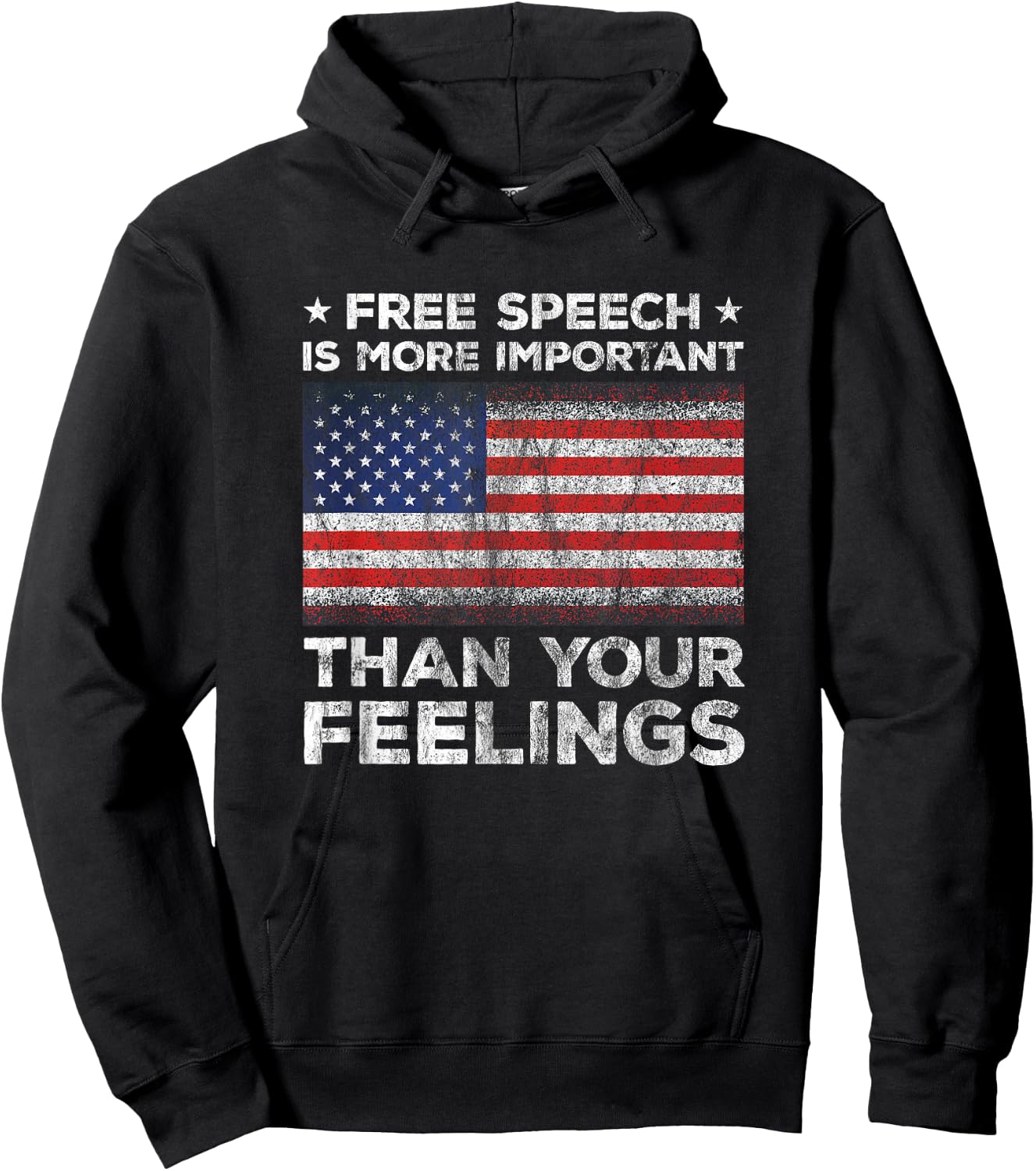 Free Speech Is More Important Than Your Feelings Amendment Hoodie - Hoodie | Black
