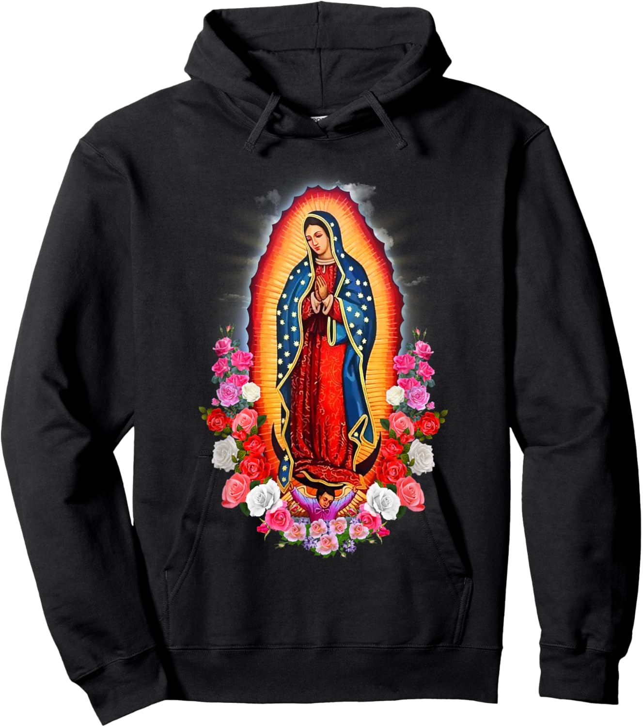 Our Lady of Guadalupe Virgin Mary Hoodie - Hoodie | Black