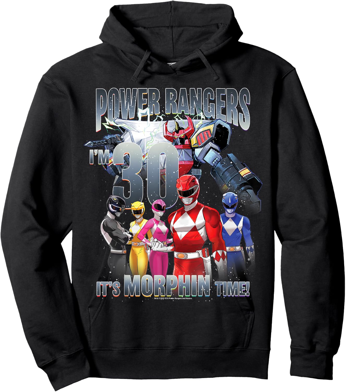 Power Rangers Birthday It's Morphin' Time, I'm 30! Hoodie - Hoodie | Black
