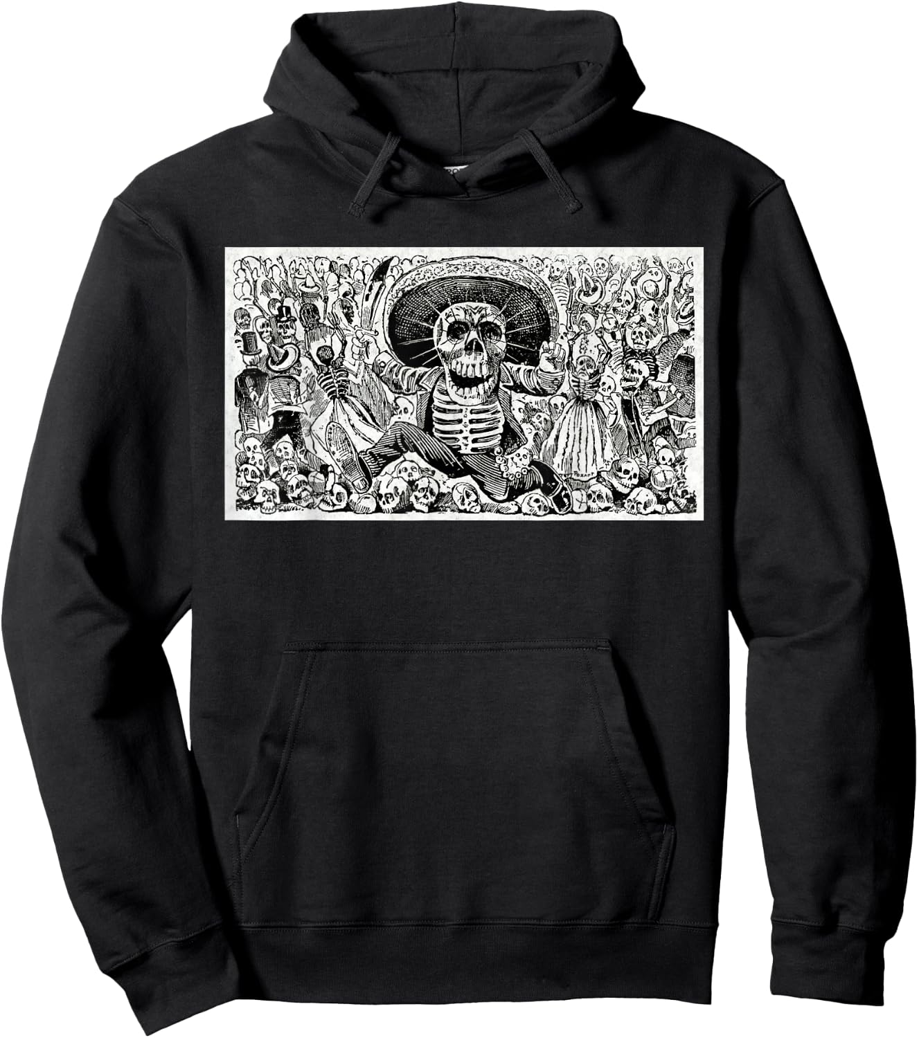 Calaveras Oaxaquena Mexican Jose Guadalupe Posada Mexico Hoodie - Hoodie | Black
