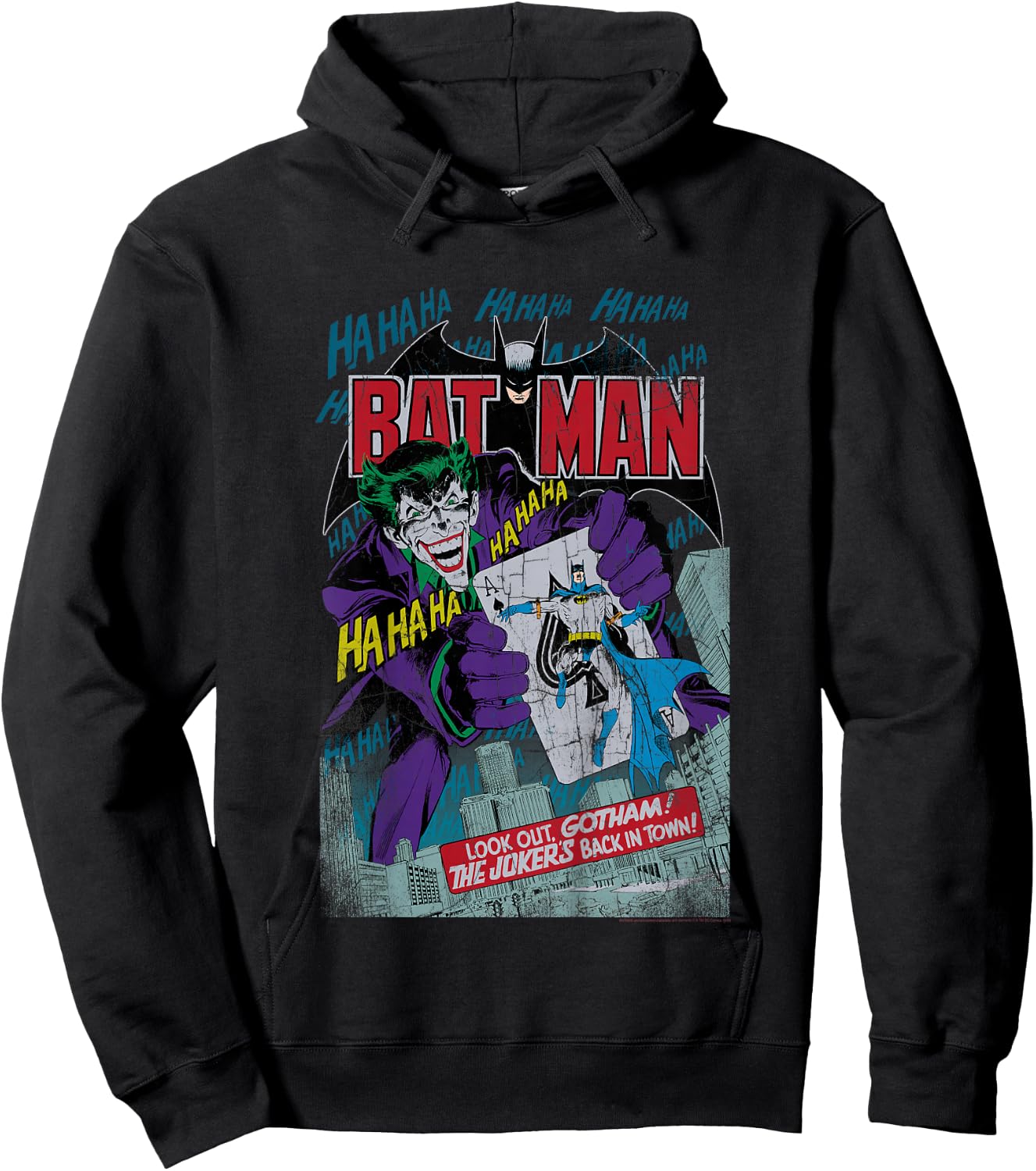 Kids DC Comics Batman and Joker Comic Cover Hoodie - Hoodie | Black