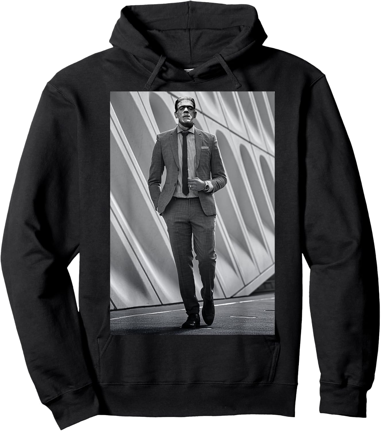 Frankenstein Cool Dapper Frankenstein Monster Suit Halloween Hoodie - Hoodie | Black