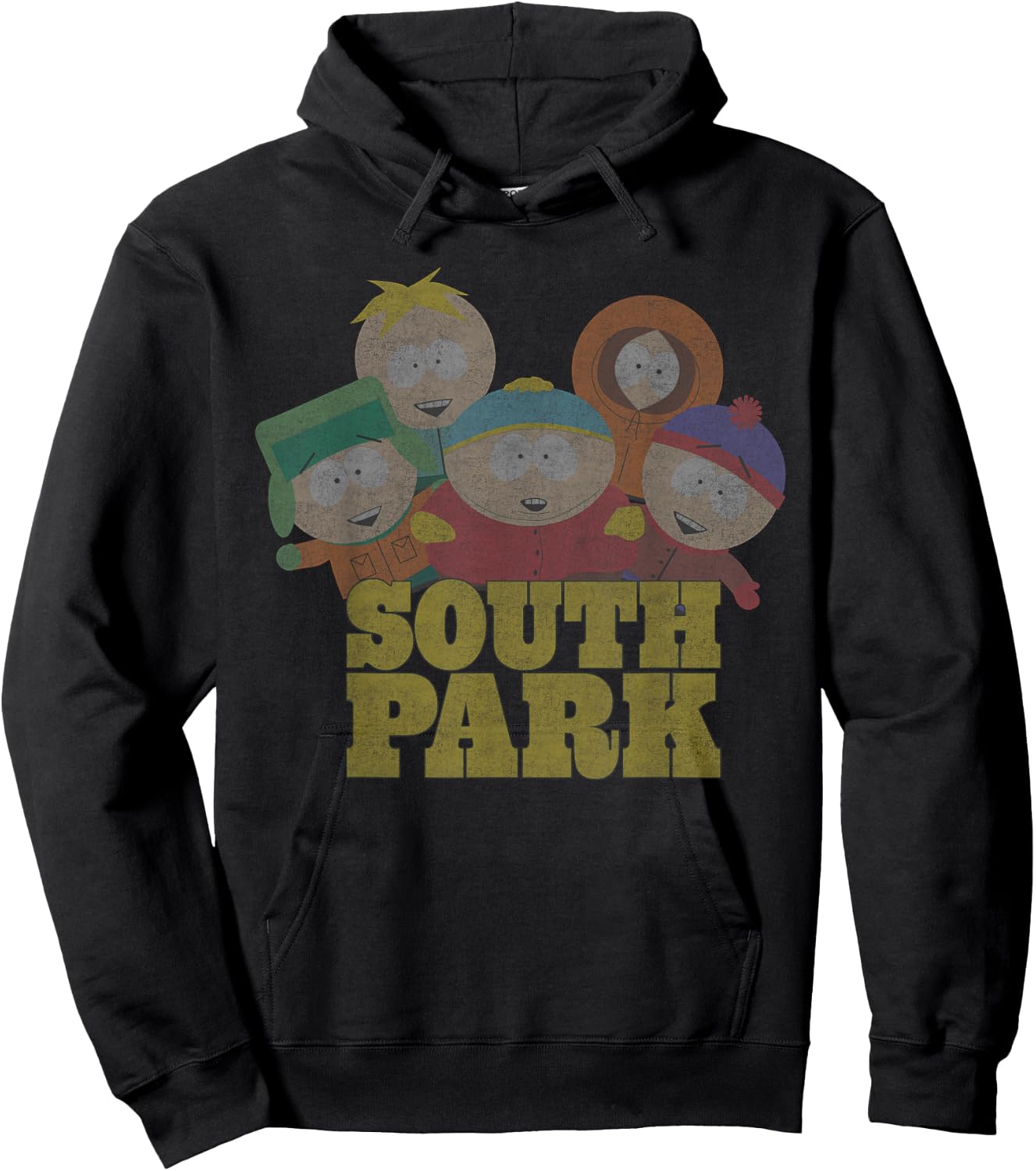 South Park Distressed Kenny, Cartman, Kyle, Stan, & Butters Hoodie - Hoodie | Black
