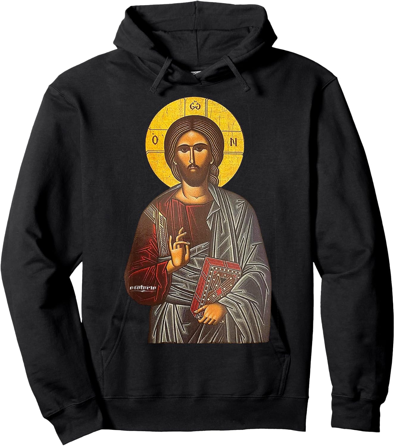 Jesus Christ Icon Greek Hoodie - Hoodie | Black