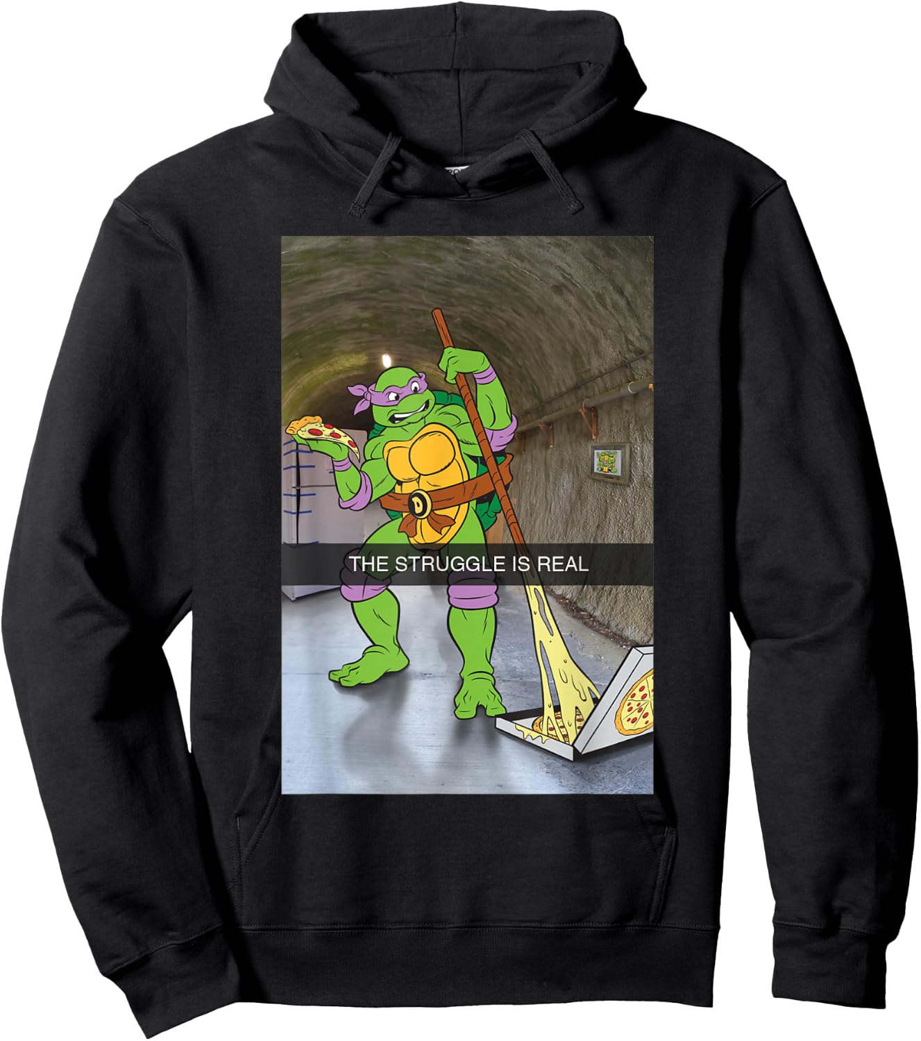 TMNT The Struggle Is Real Donatello Hoodie - Hoodie | Black
