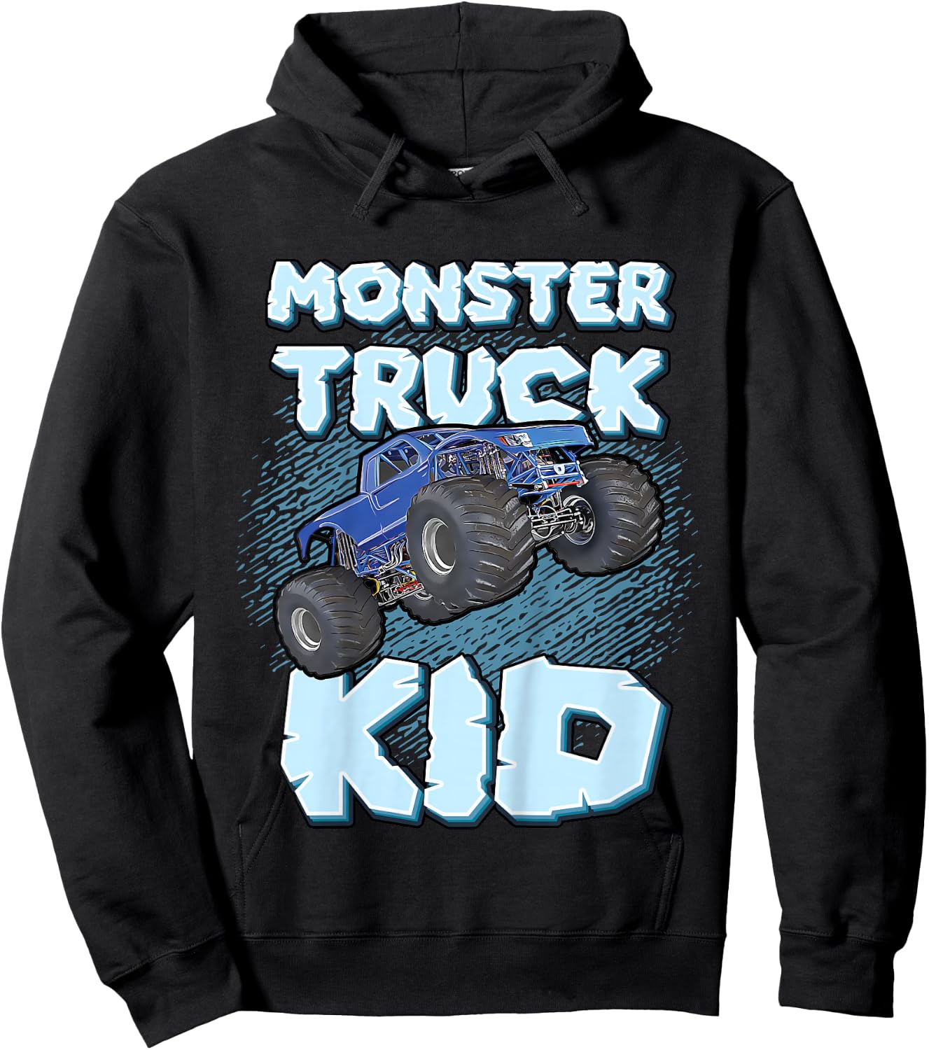 Kids Monster Truck Kid For Child Children Fun Funny Monster Truck Hoodie - Hoodie | Black