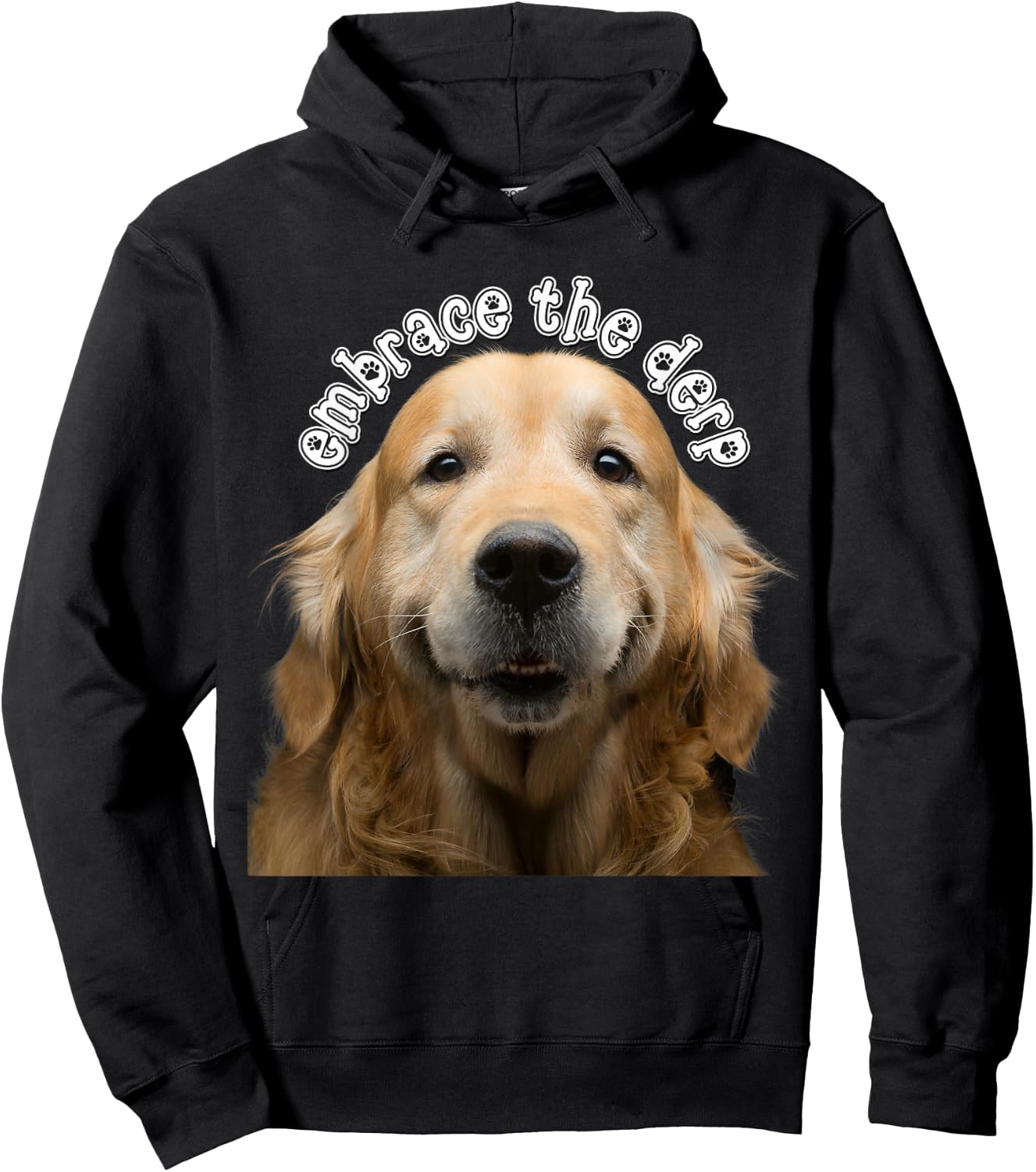 Embrace the Derp Derpy Dog Derpy Golden Retriever Funny Pet Hoodie - Hoodie | Black