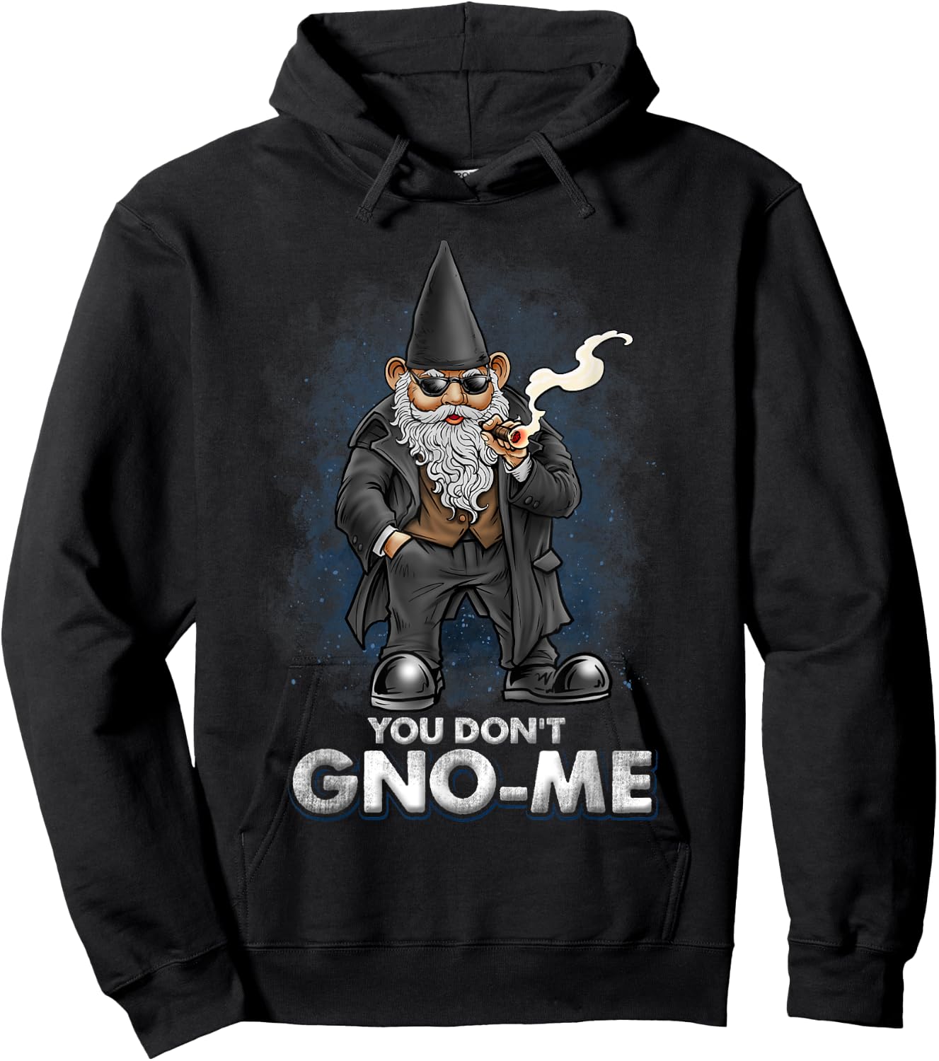 Funny Garden Gnome Mobster Gangster You Don't GNO-ME Hoodie - Hoodie | Black