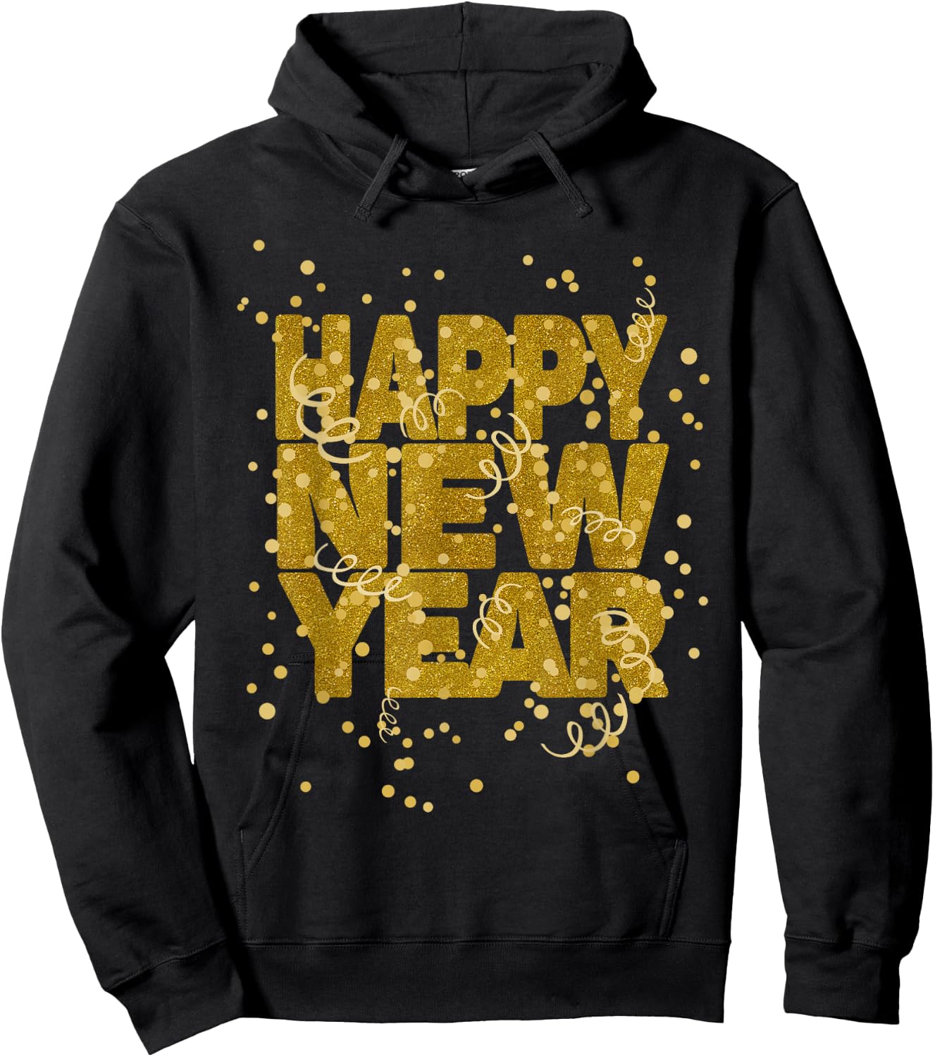 Happy New Year Confetti Fireworks New Year's Eve Outfit Hoodie - Hoodie | Black