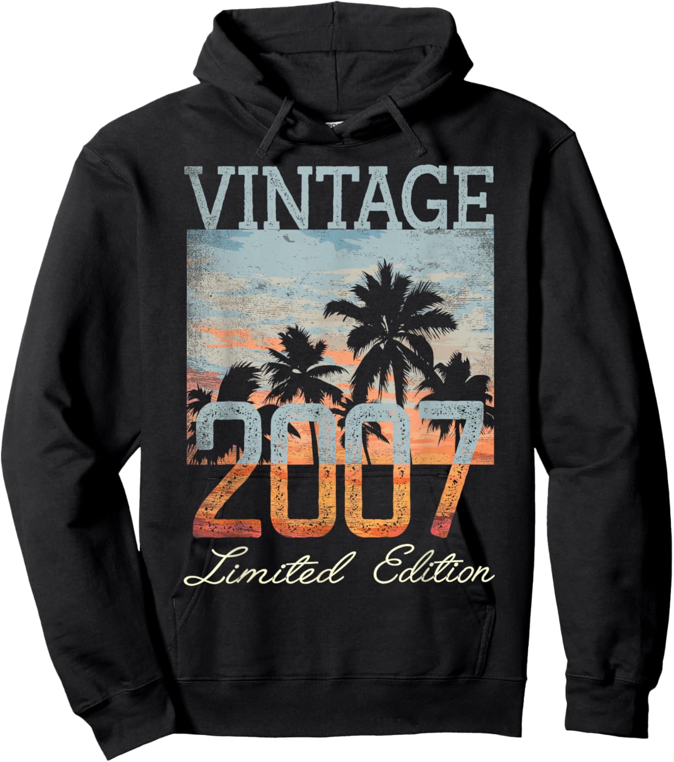 Vintage 2007 Limited Edition 18th Birthday 18 Year Old Gifts Hoodie - Hoodie | Black