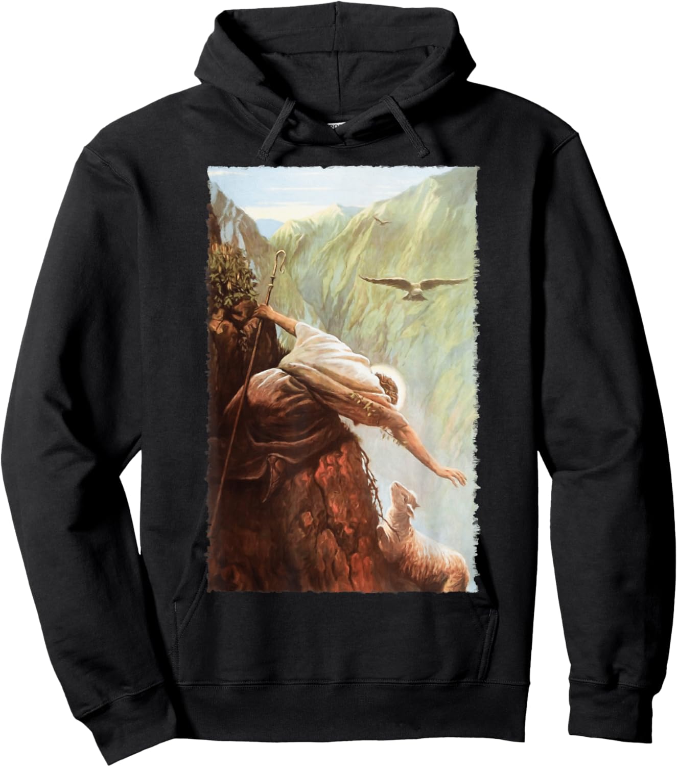 The Lost Sheep Luke 15:3-7 Christian Bible Hoodie - Hoodie | Black