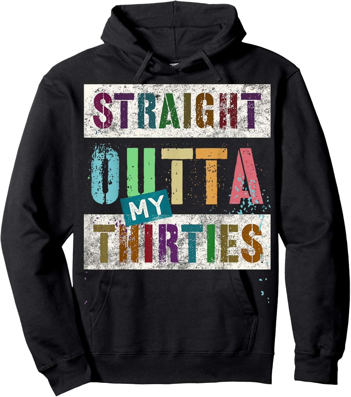 STRAIGHT OUTTA MY THIRTIES Vintage 40th Birthday 1984 Legend Hoodie - Hoodie | Black
