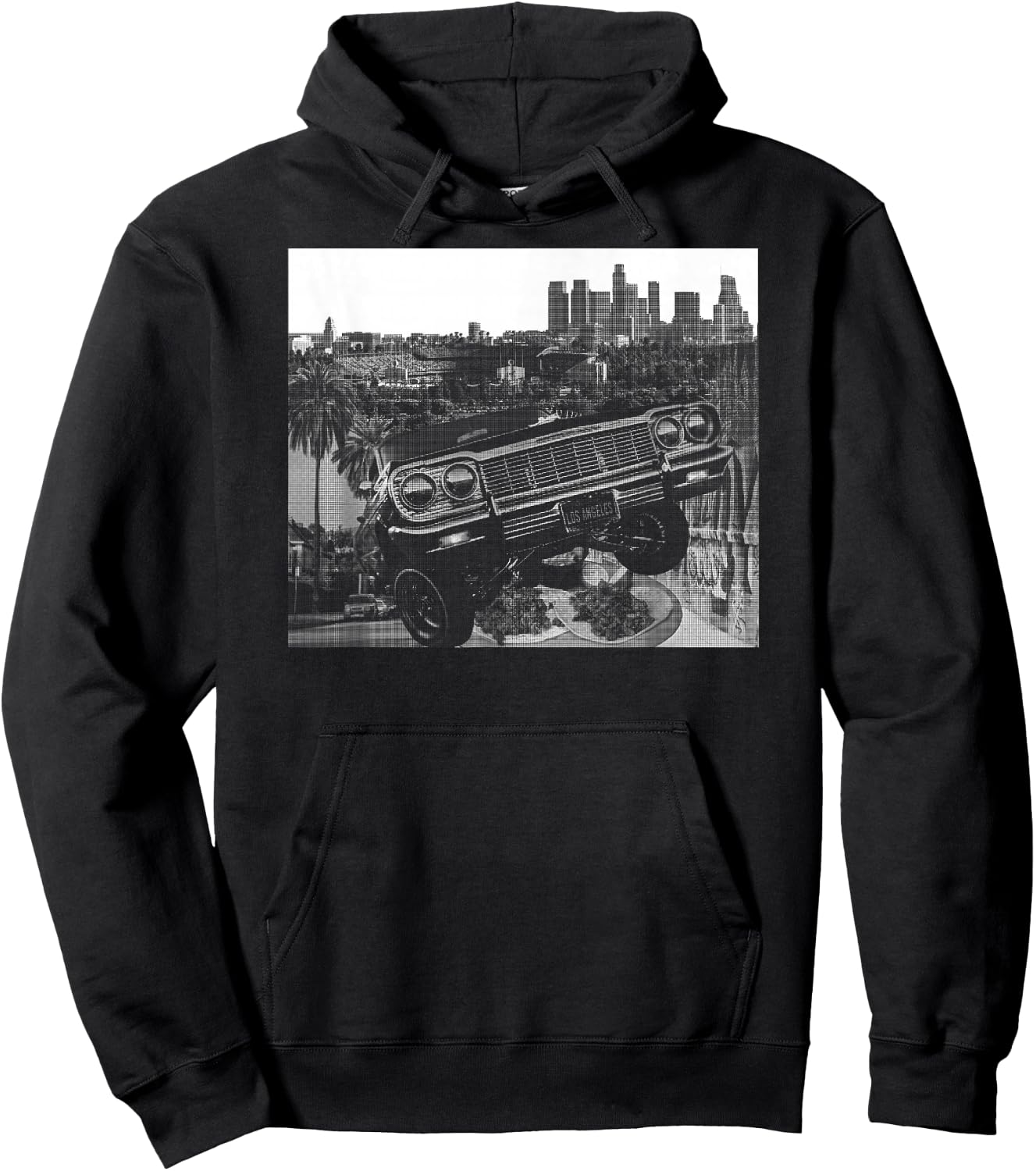 Los Angeles Skyline California Latino Elysian Mexican Cholo Hoodie - Hoodie | Black