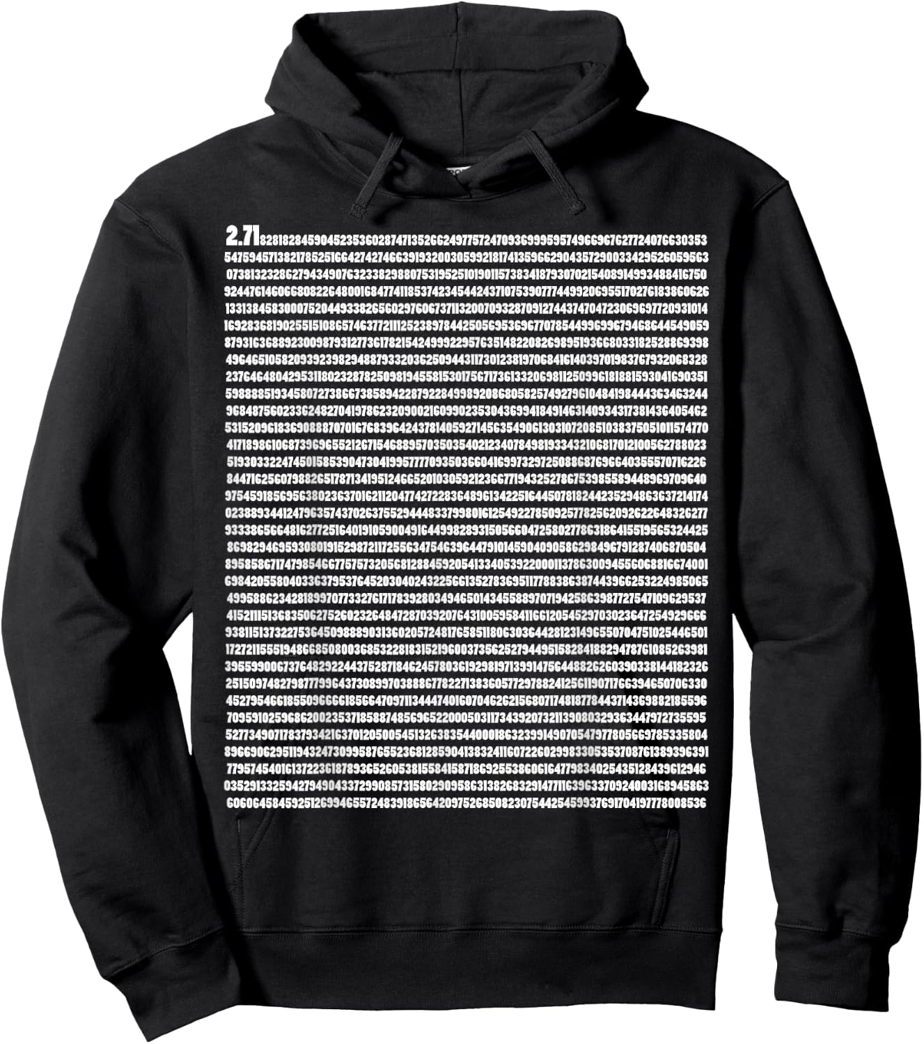 Euler's Number 2.178 Mathematical Constant Physics Hoodie - Hoodie | Black