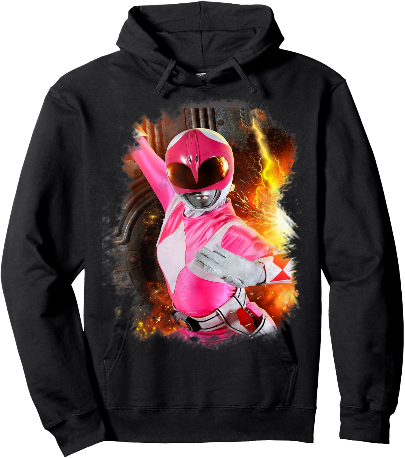 Power Rangers Photo Pink Ranger Close Up Hoodie - Hoodie | Black