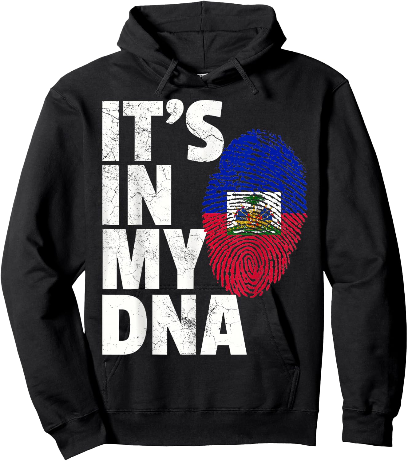 IT'S IN MY DNA Haiti Haitian Flag T Shirt Pride Country Gift Hoodie - Hoodie | Black