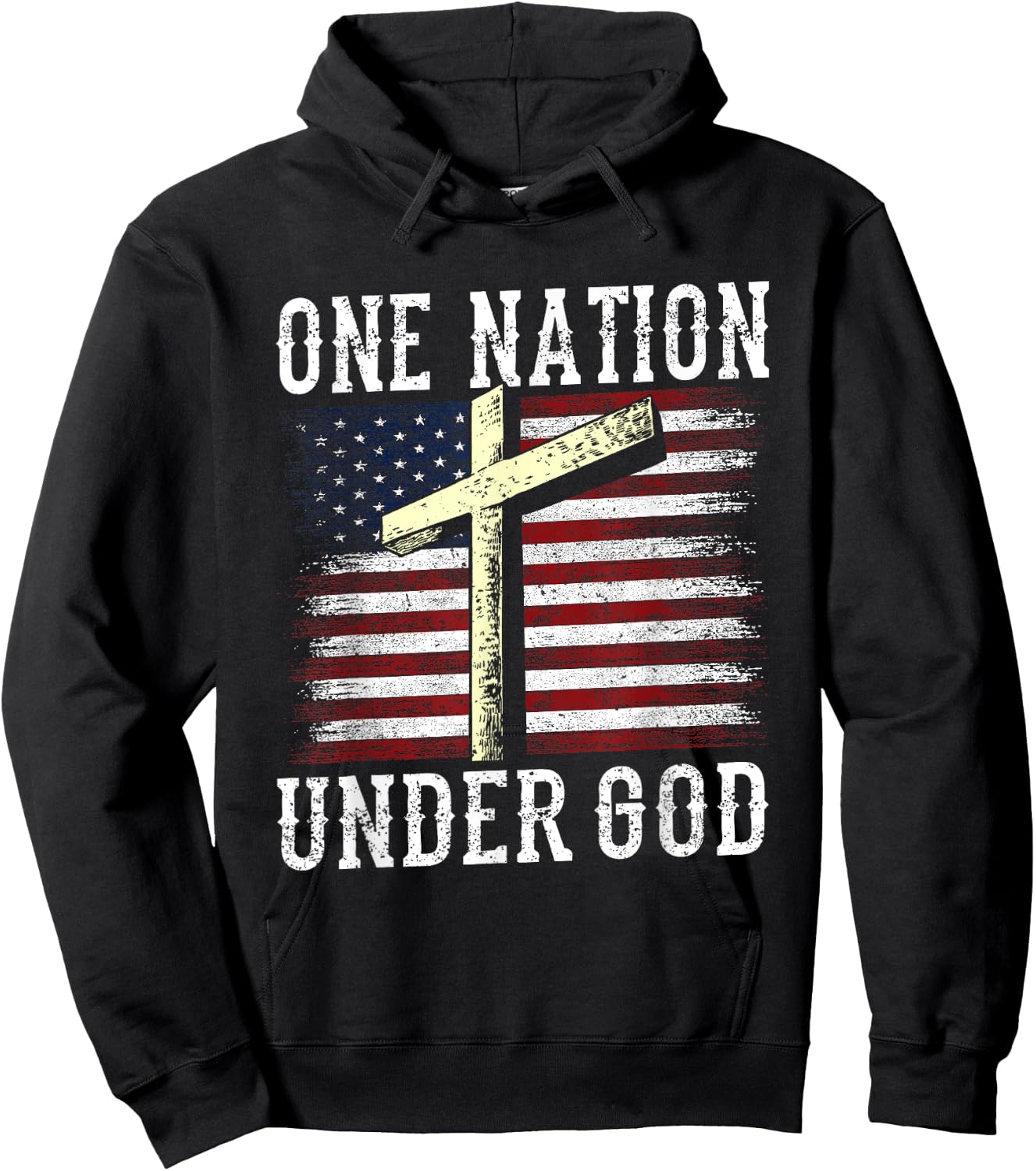 One Nation Under God America American Us Usa Patriotic Us Hoodie - Hoodie | Black