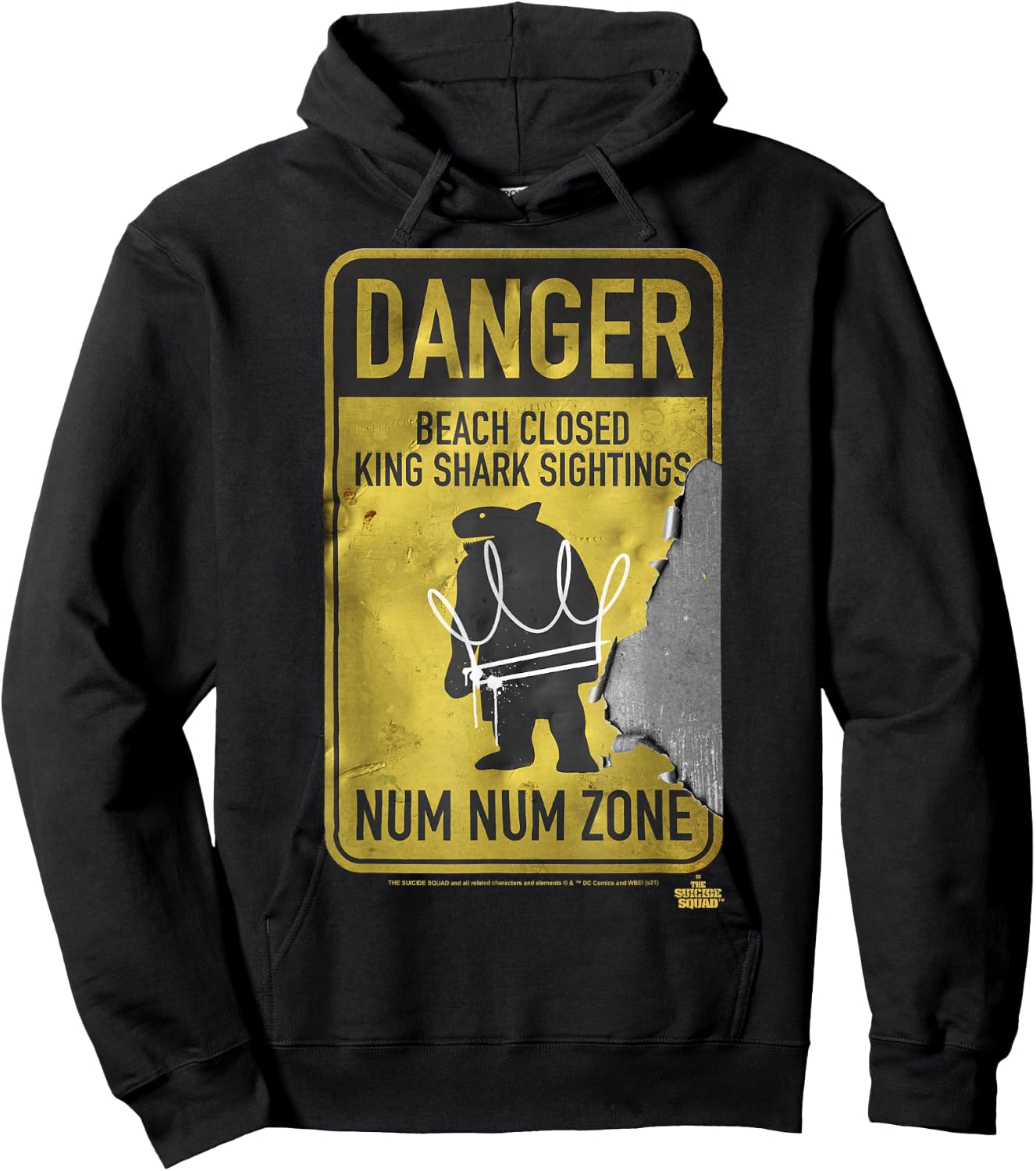 Suicide Squad King Shark Danger Zone Hoodie - Hoodie | Black