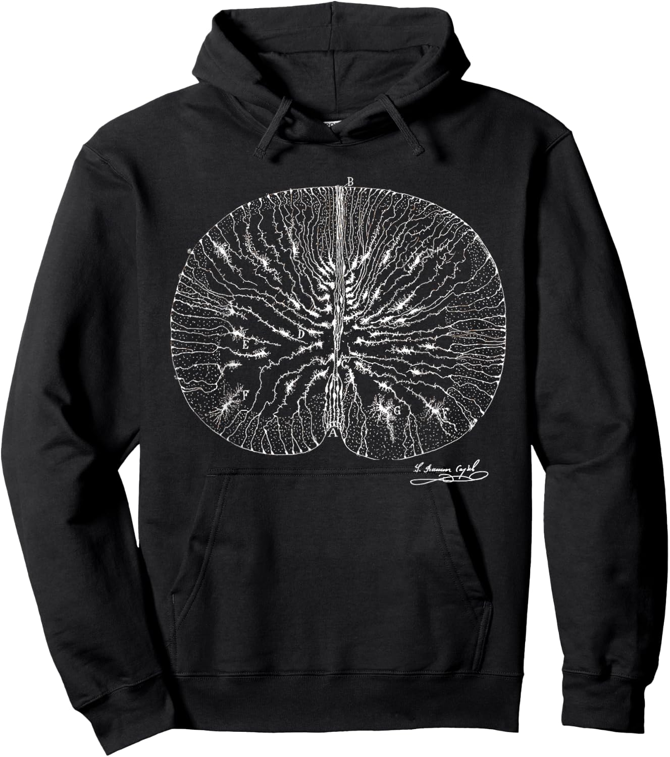 Brain Neuron Ramon y Cajal Illustration Hoodie - Hoodie | Black
