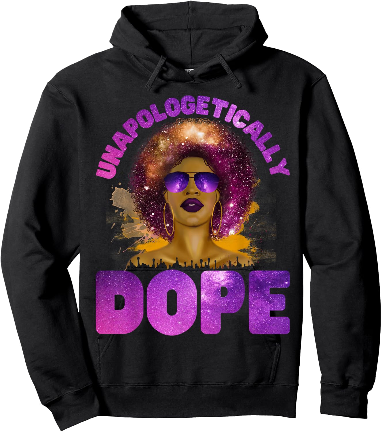 Unapologetically Dope of Color - Afro Black pride Hoodie - Hoodie | Black