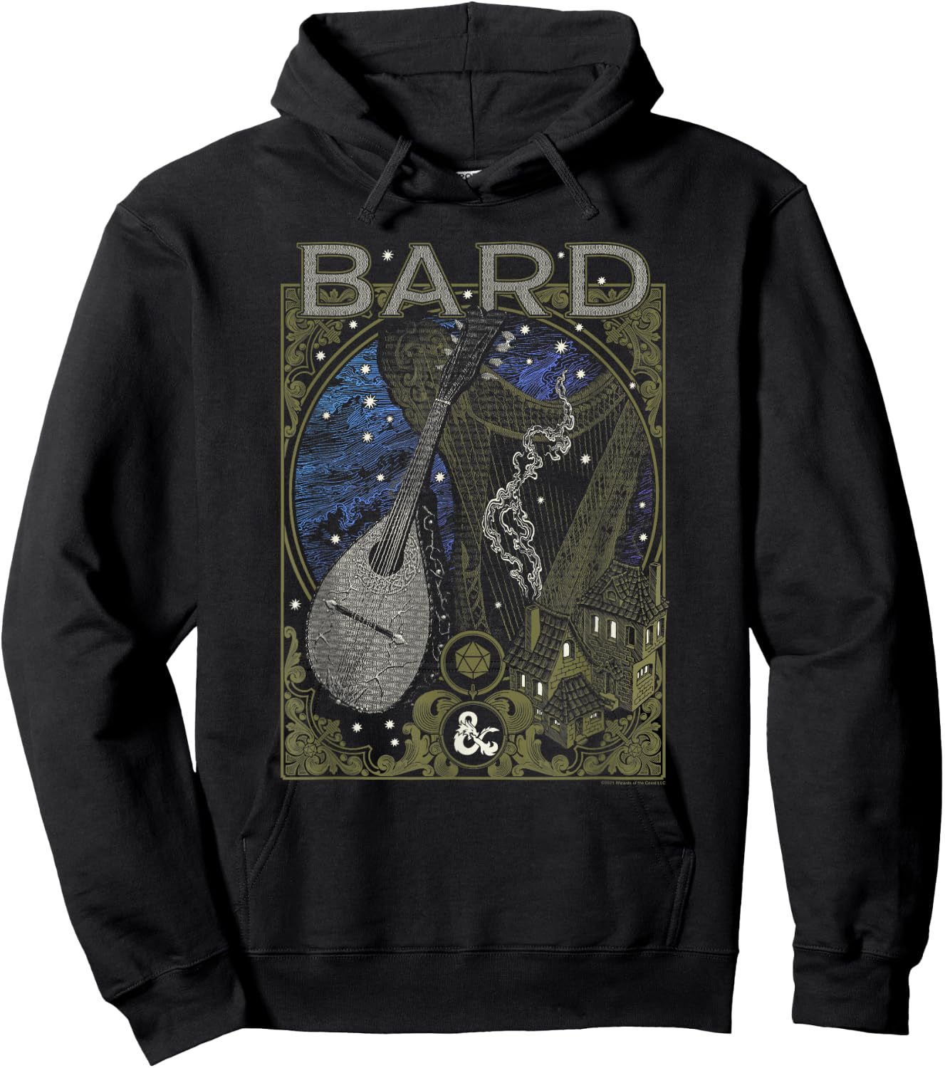 Dungeons & Dragons Bard Poster Hoodie - Hoodie | Black