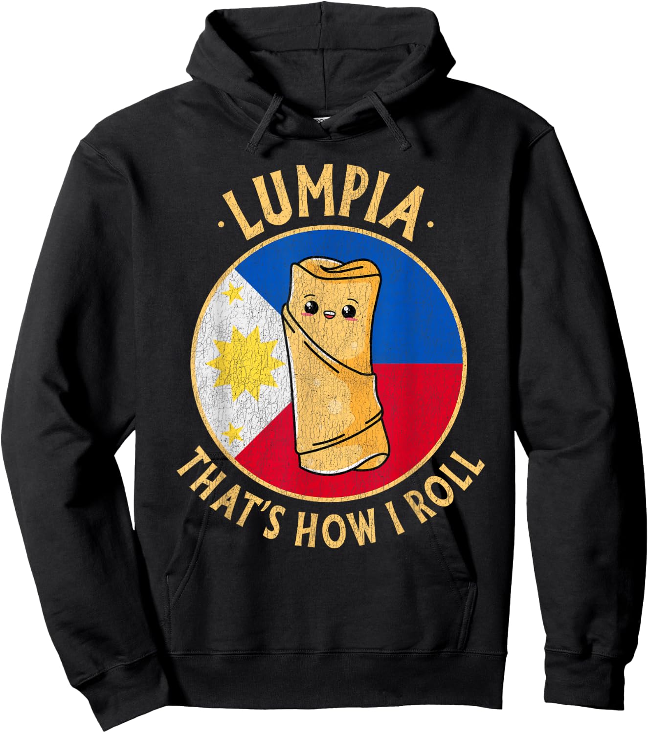 Filipino Lumpia Cute Kawaii Philippines Food Filipino Pride Hoodie - Hoodie | Black
