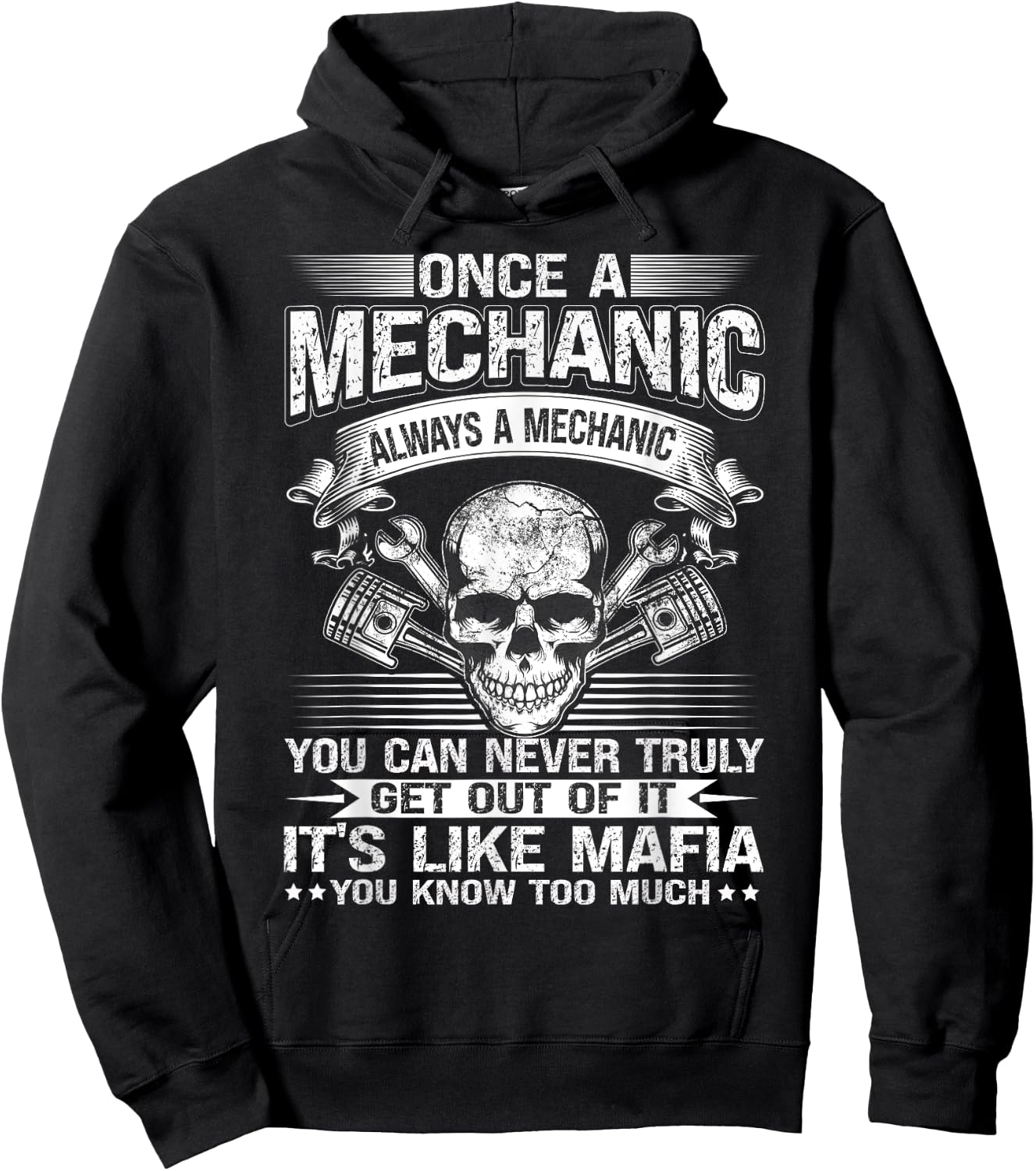 Mechanic Car Guy Muscle Car Garage Hoodie - Hoodie | Black