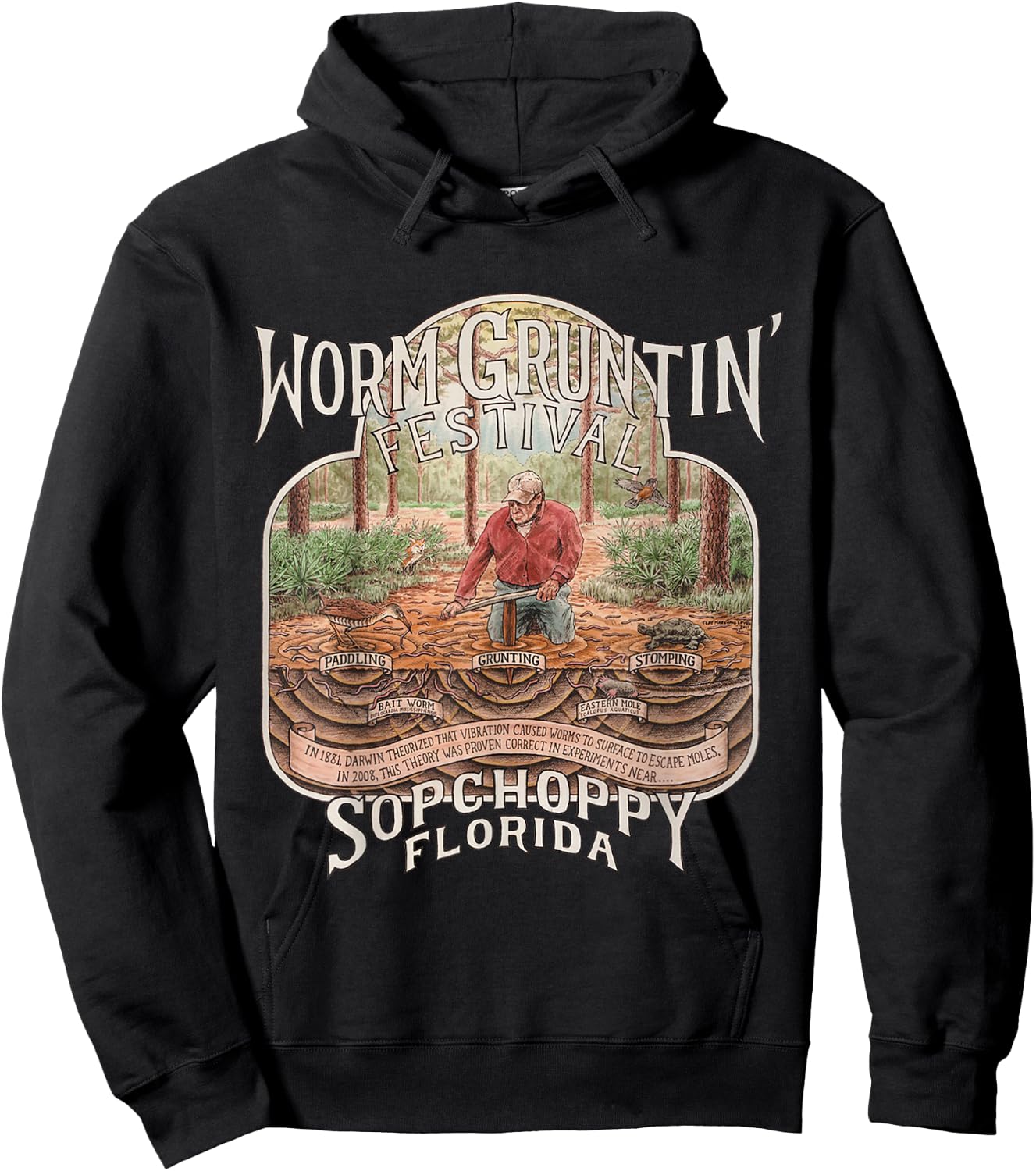2011 Sopchoppy Worm Grunting Festival Hoodie - Hoodie | Black