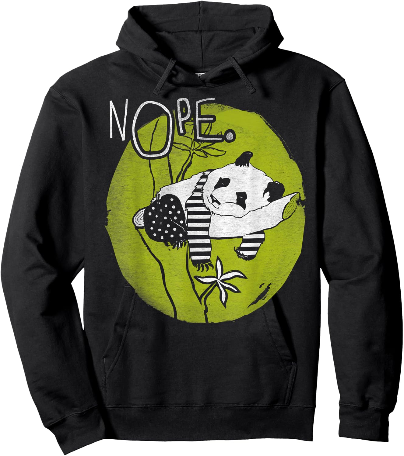 NOPE Not Today Lazy Tired Panda Bear Cute Funny Pet Hoodie - Hoodie | Black