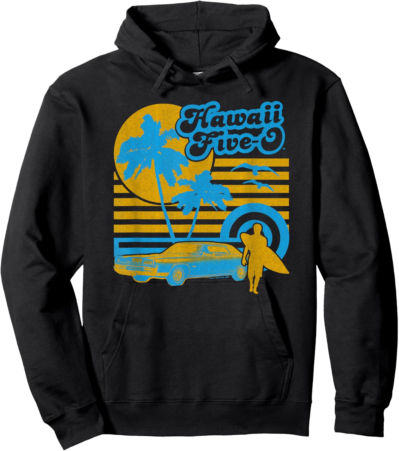 Hawaii Five-O 5 0 Surfer Hoodie - Hoodie | Black