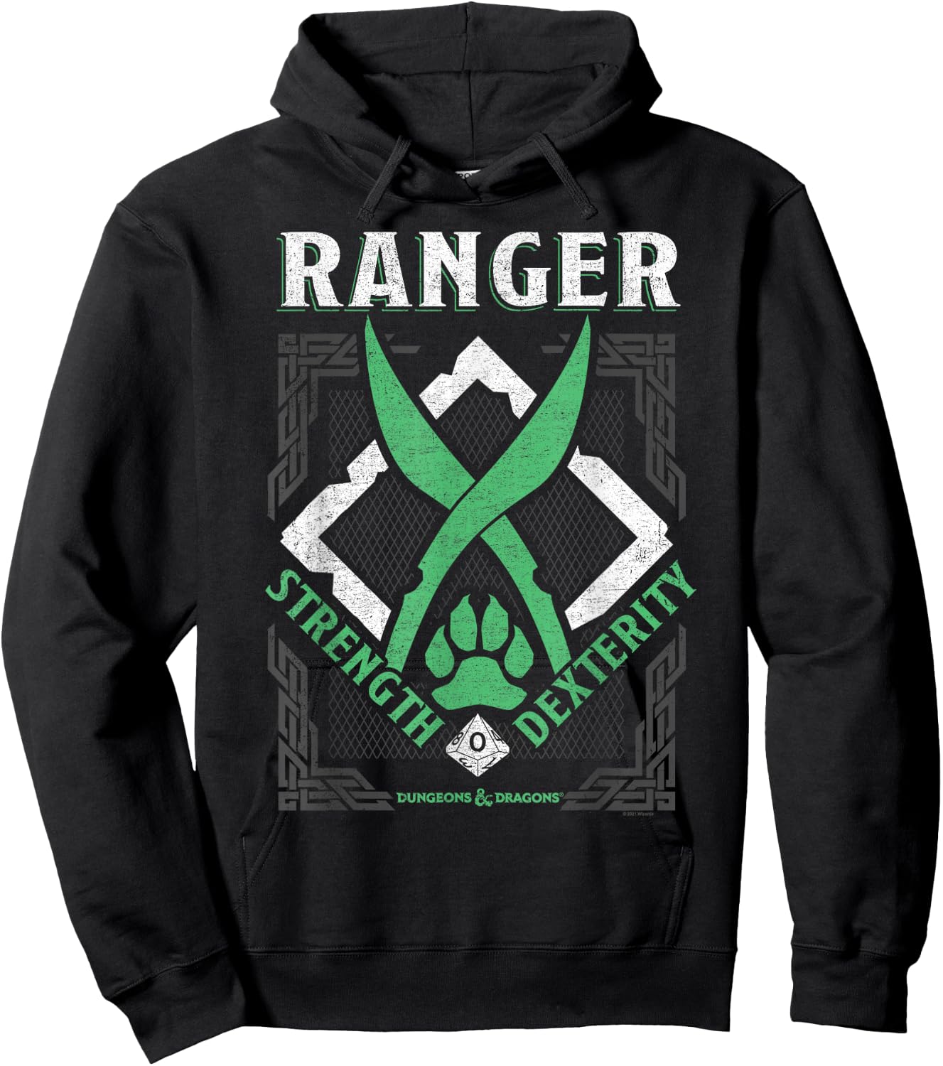 Dungeons & Dragons Ranger Strength & Dexterity Hoodie - Hoodie | Black