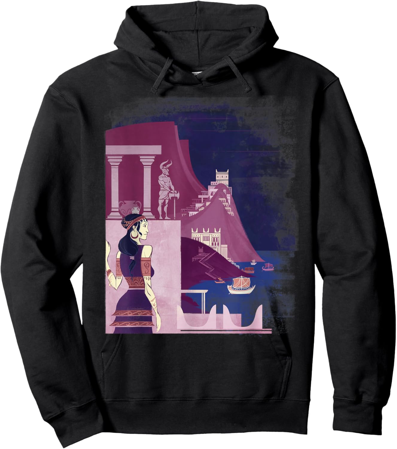 Ancient Minoan Civilization - Mediterranean History Hoodie - Hoodie | Black