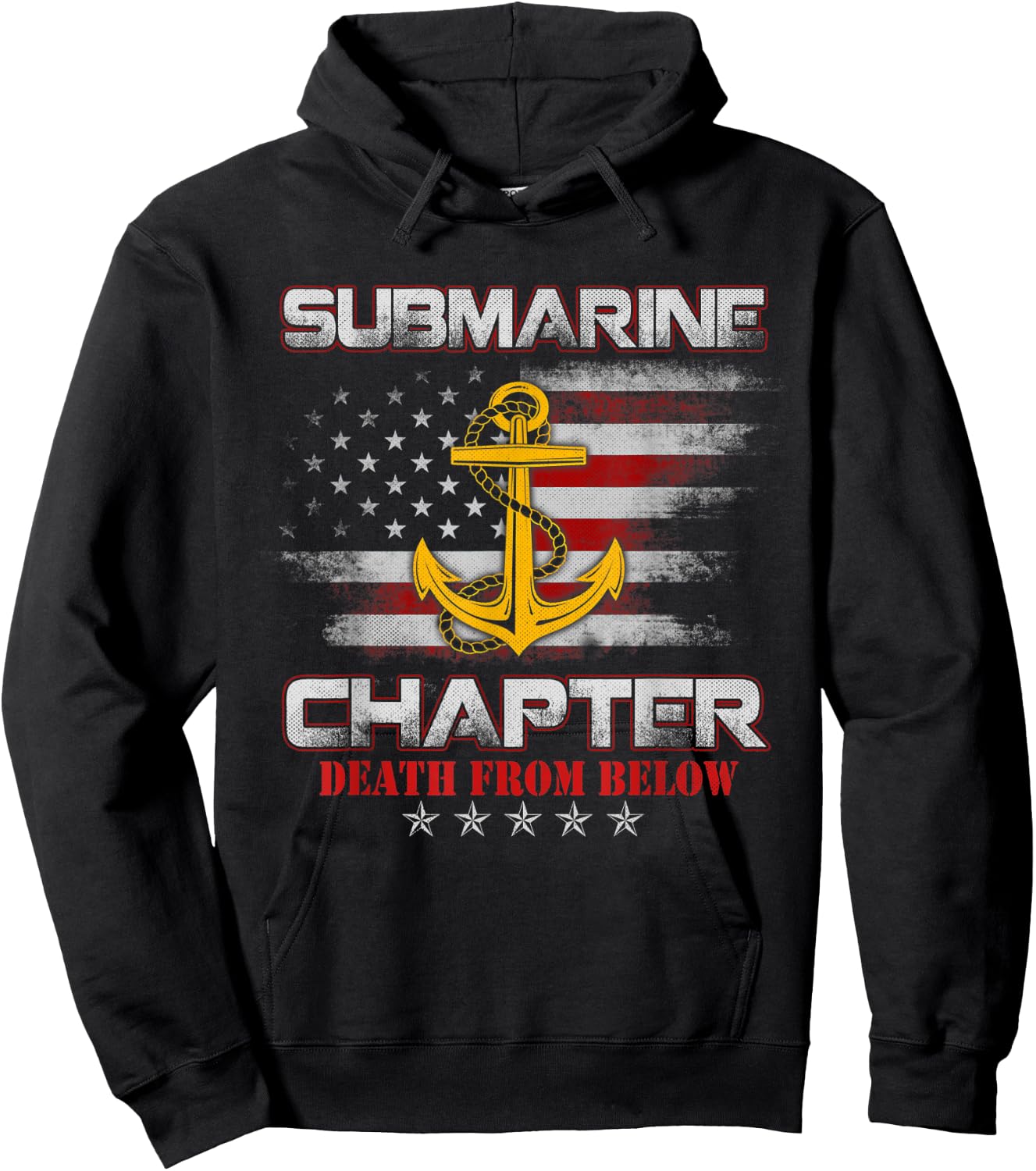 U.S Submarine Chapter Veteran Death From Below Submariner Hoodie - Hoodie | Black