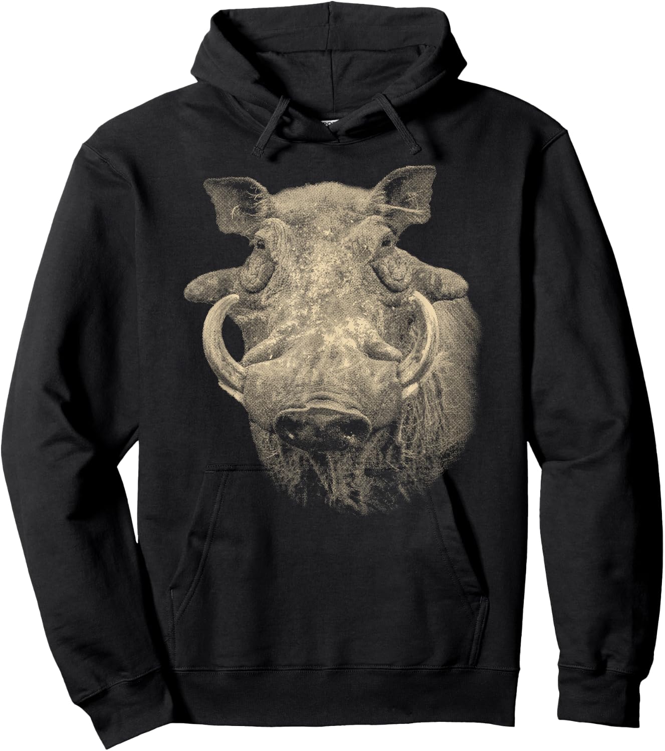 SM's Wild for Africa Apparel Warthog Picture, Warthog Boar Close-up Hoodie - Hoodie | Black