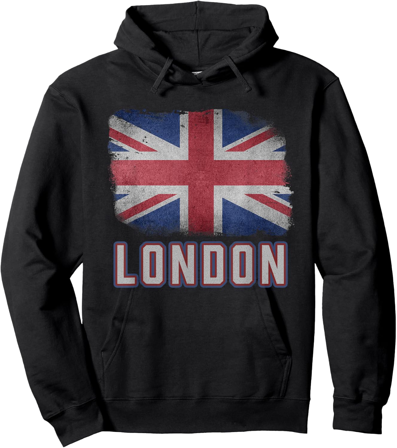 London United Kingdom British Flag Vintage UK Souvenir Hoodie - Hoodie | Black