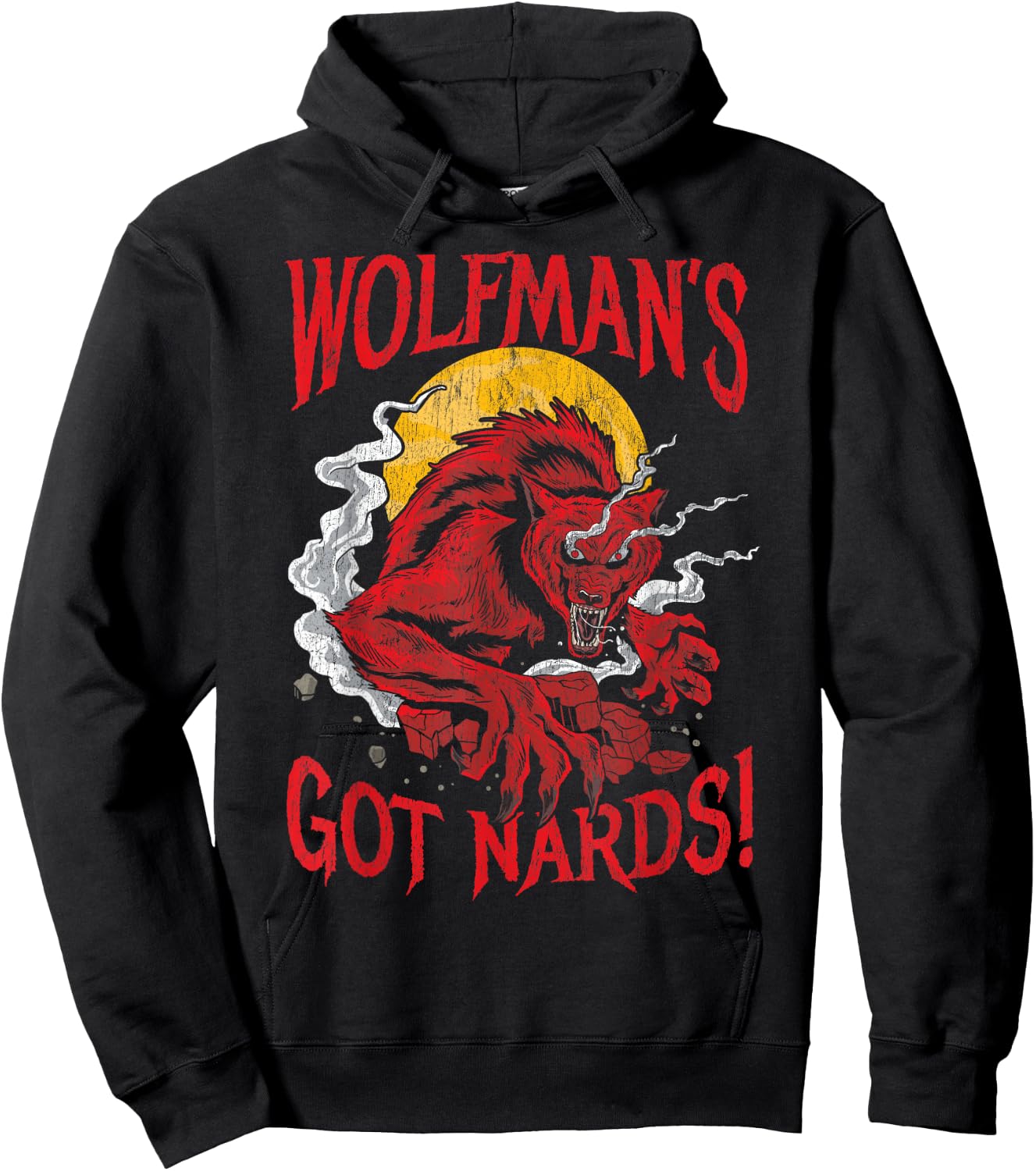 Wolfman's Got Nards Design For Wolves Fans Hoodie - Hoodie | Black