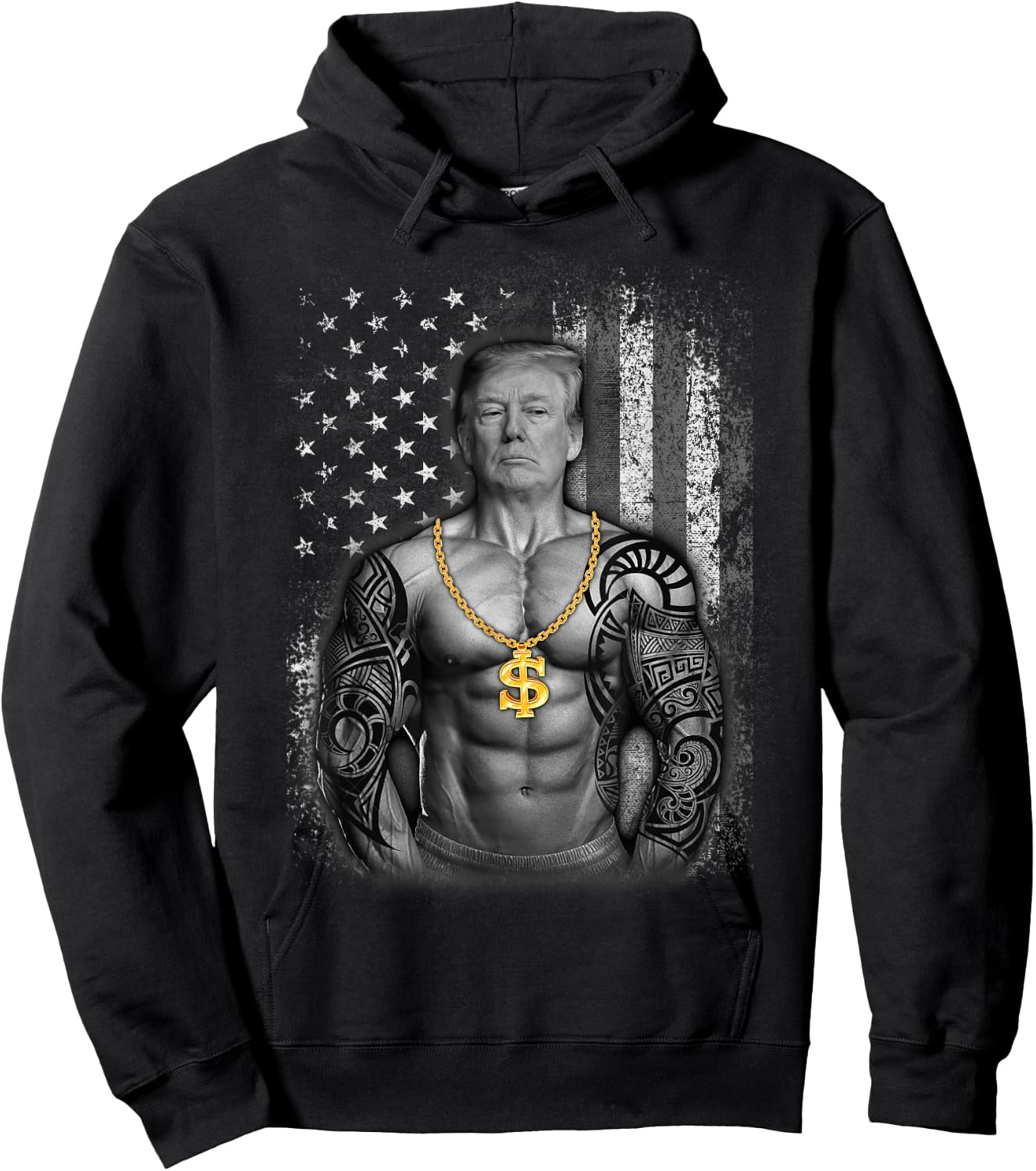 Patriotic Gangster Anti Liberal Shirt Pro Trump Republican Hoodie - Hoodie | Black