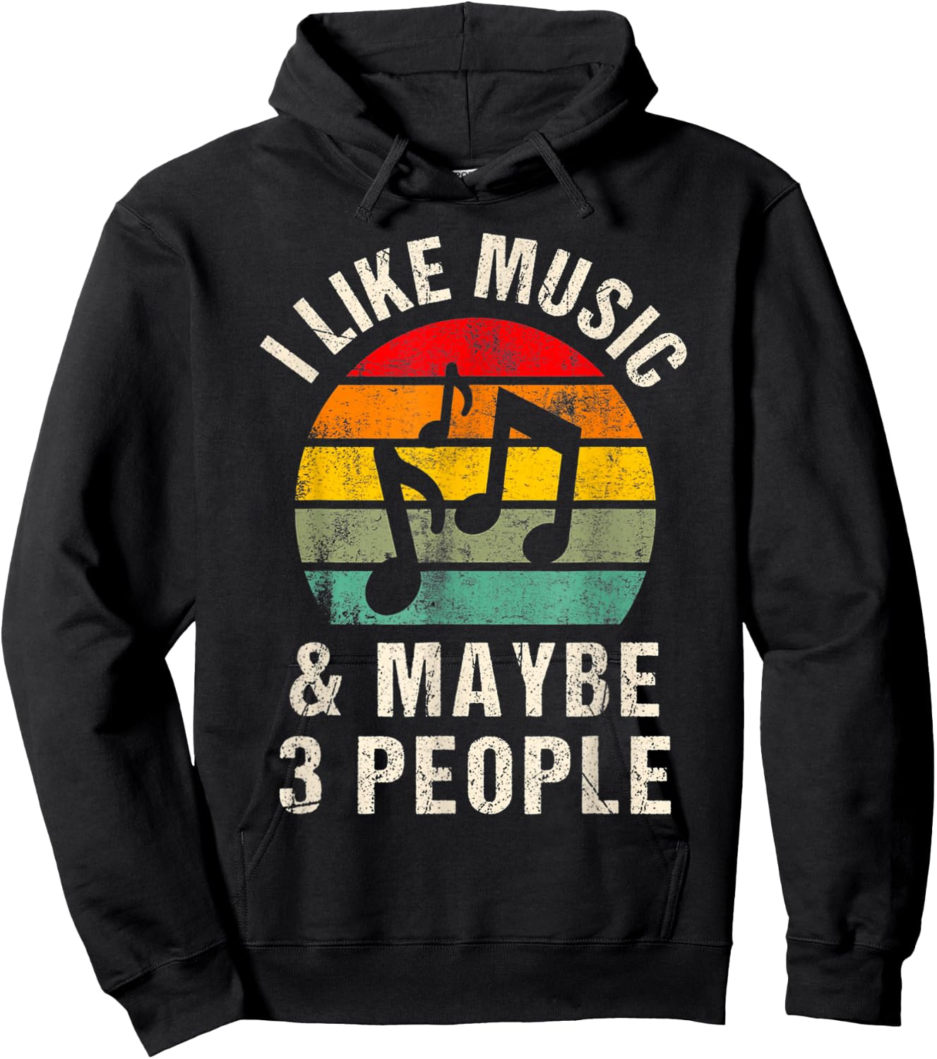 I like music and maybe 3 people men and women Hoodie - Hoodie | Black