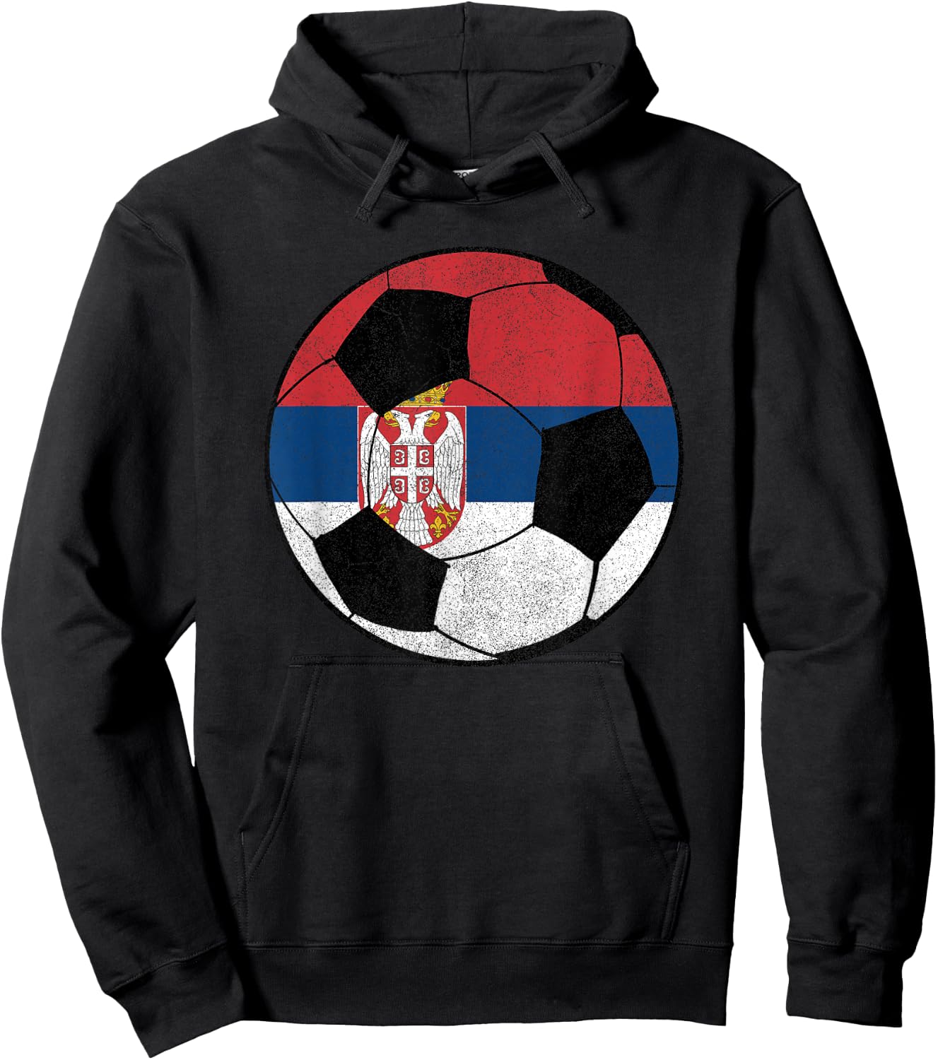 Vintage Soccer Shirts, Men Kid Boy Soccer Jersey Serbia Hoodie - Hoodie | Black