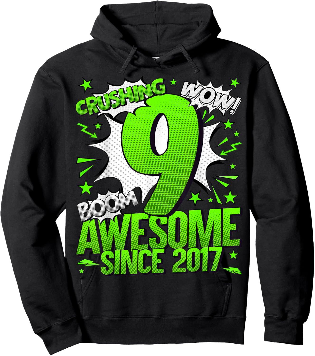 9 Year Old Gifts for Boys 9th Birthday Boy 9 Year Old Boy Hoodie - Hoodie | Black