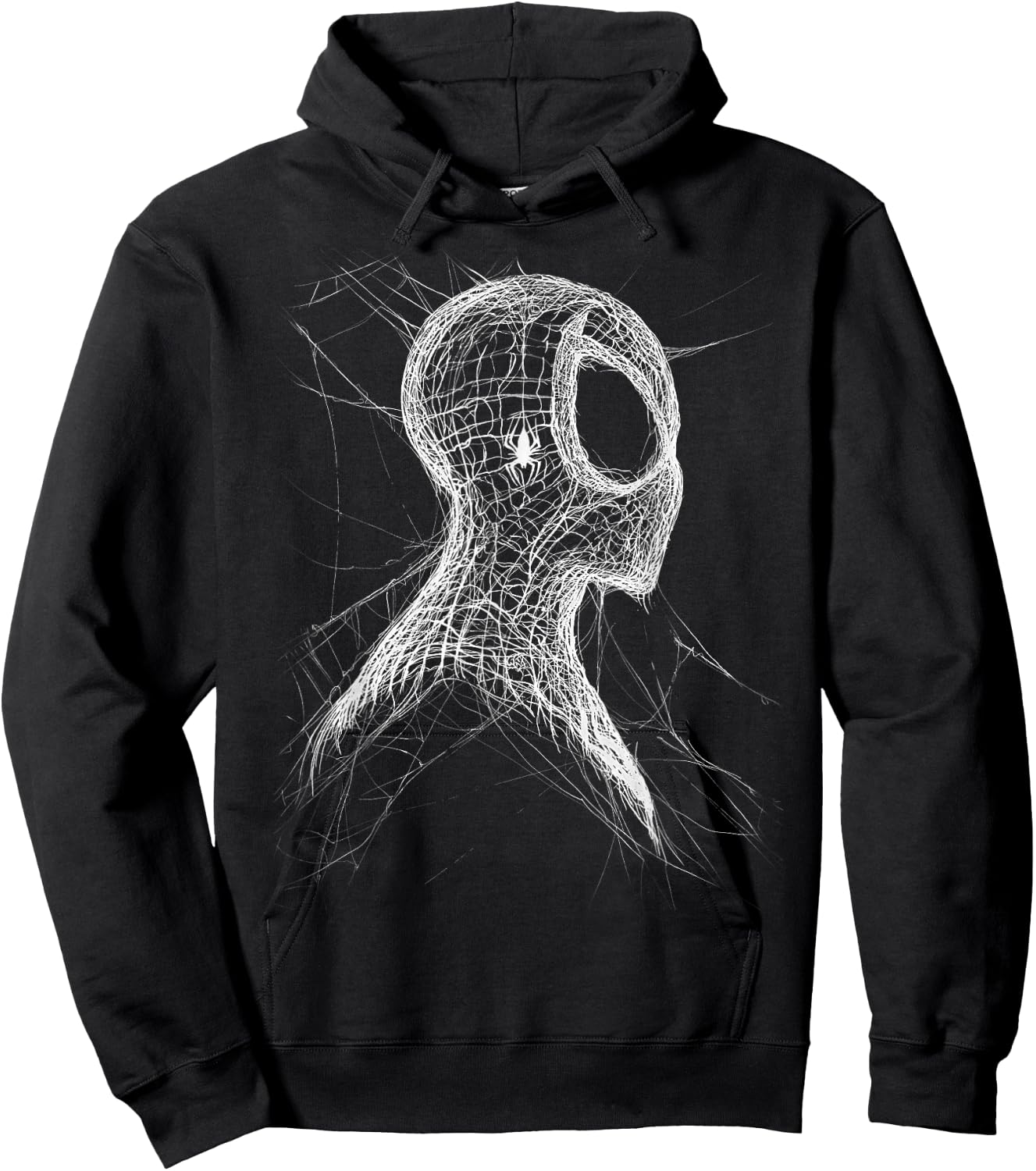 Marvel The Amazing Spider-Man Web Silhouette Comic Cover Hoodie - Hoodie | Black